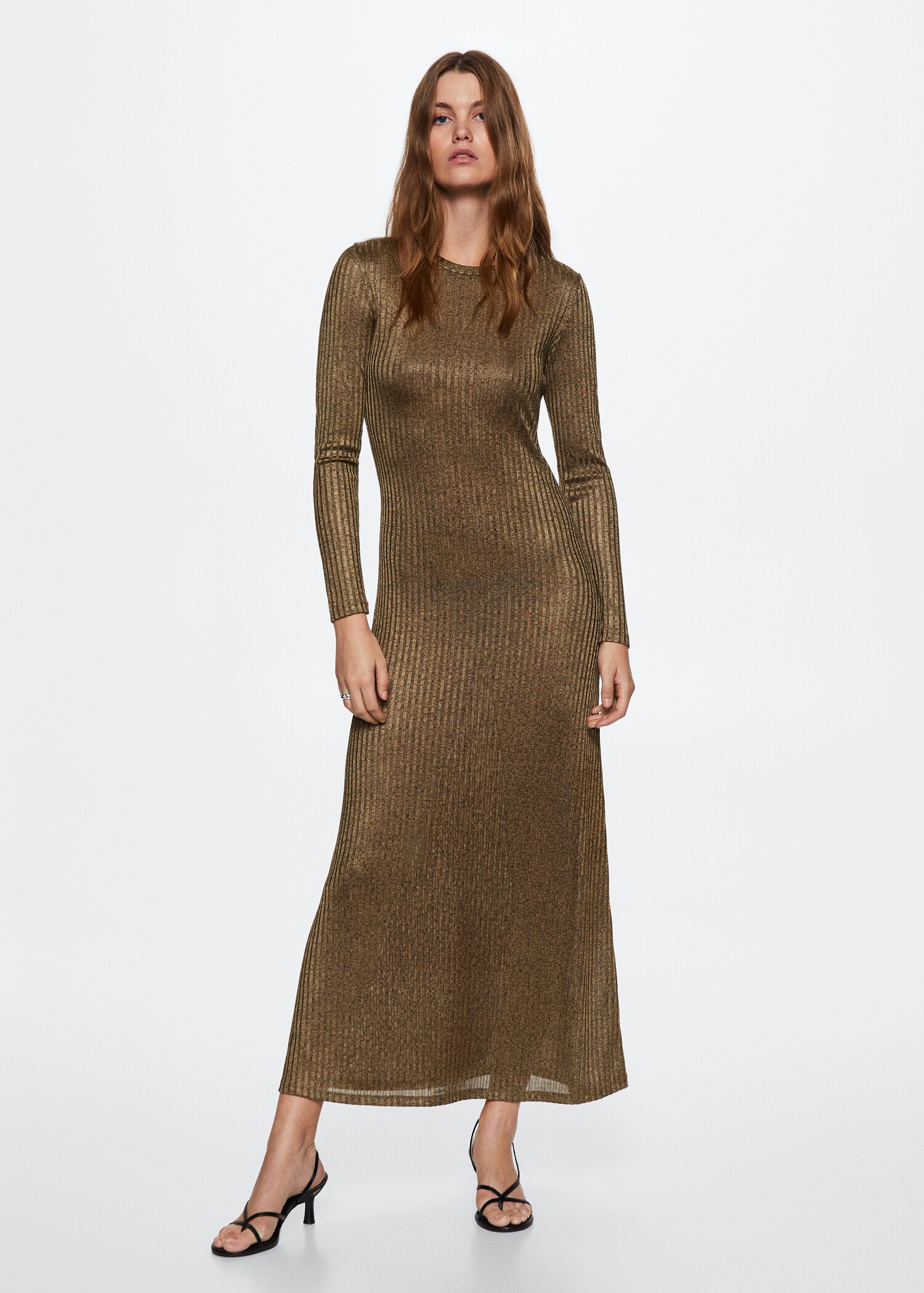 Geripptes Midikleid - Allgemeine Ansicht