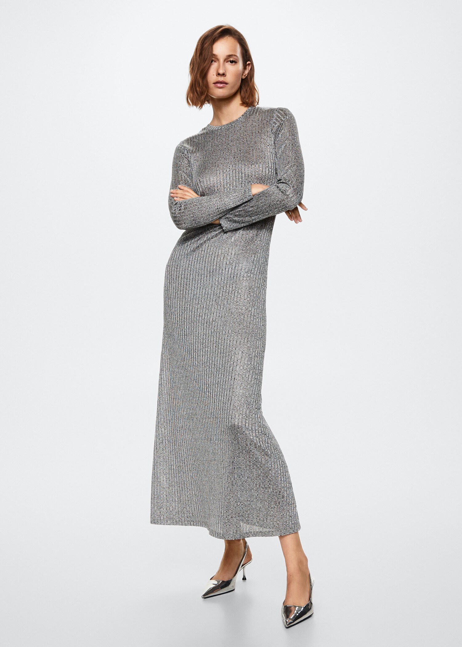 Geripptes Midikleid - Allgemeine Ansicht