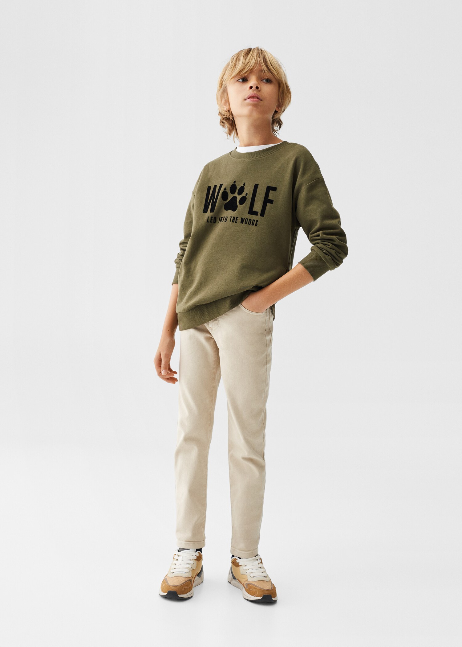 Textured printed sweatshirt - General plane