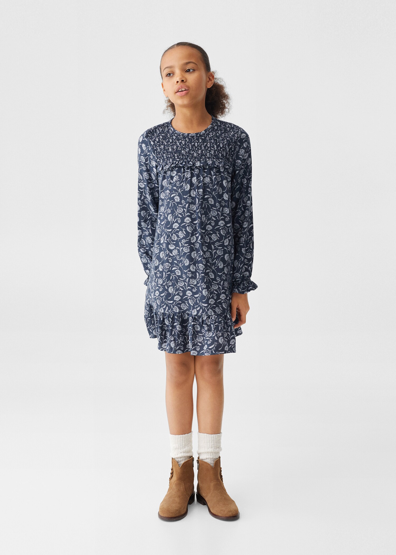 Vestido estampado floral - Plano geral