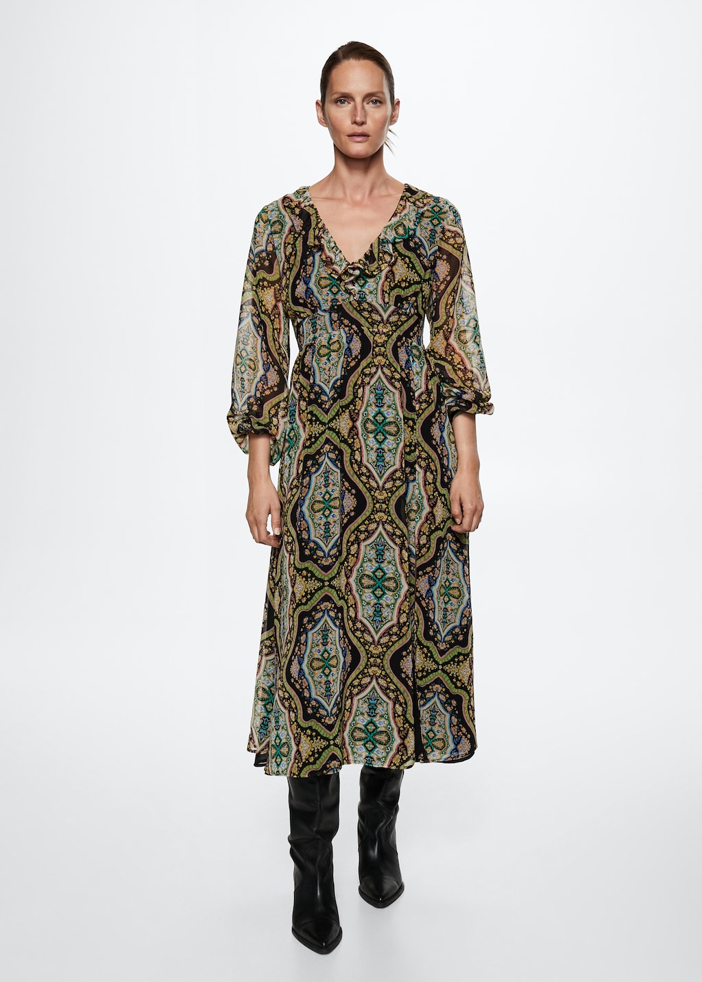 Barocco print dress shop