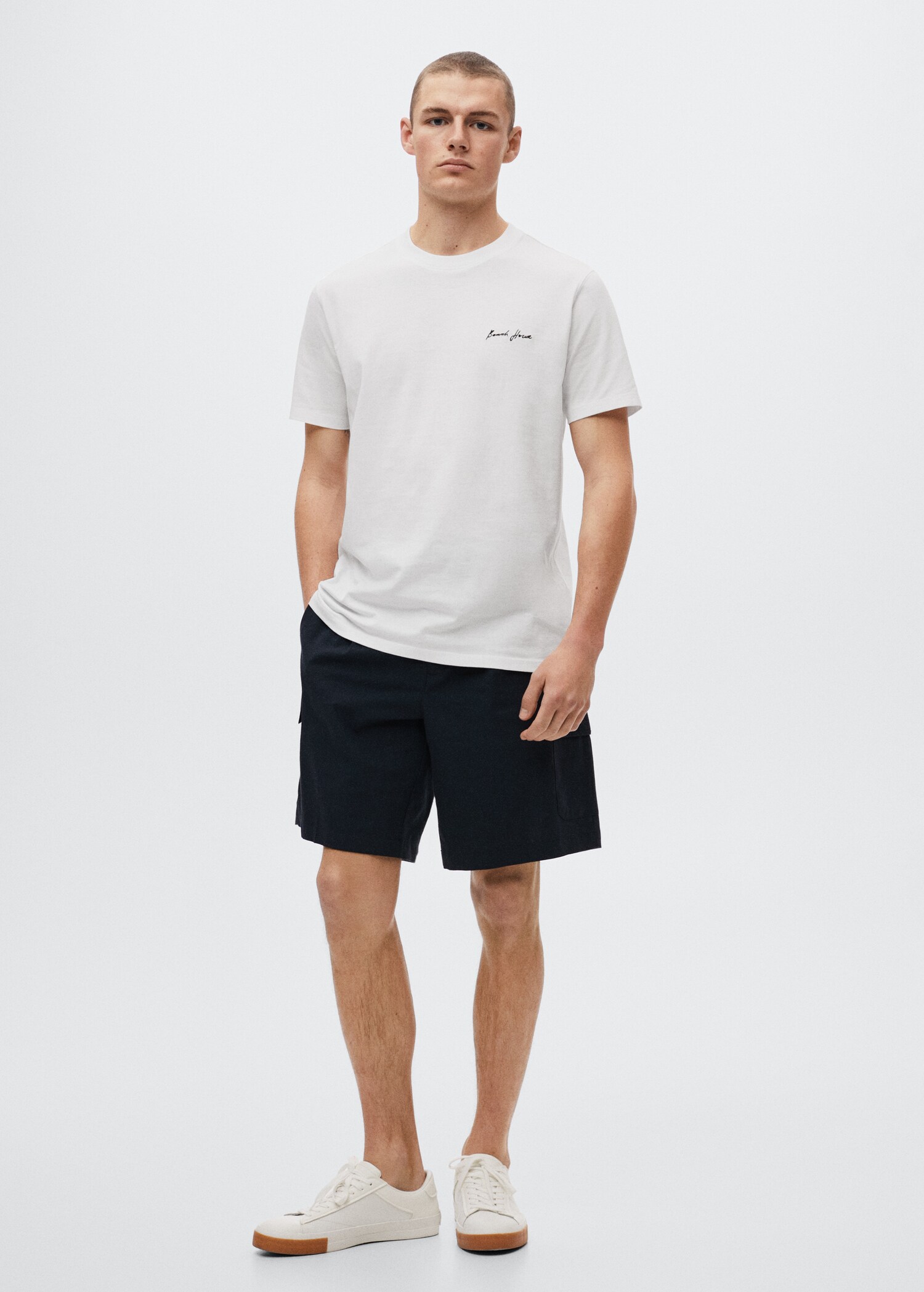 T-shirt algodão estampado - Plano geral