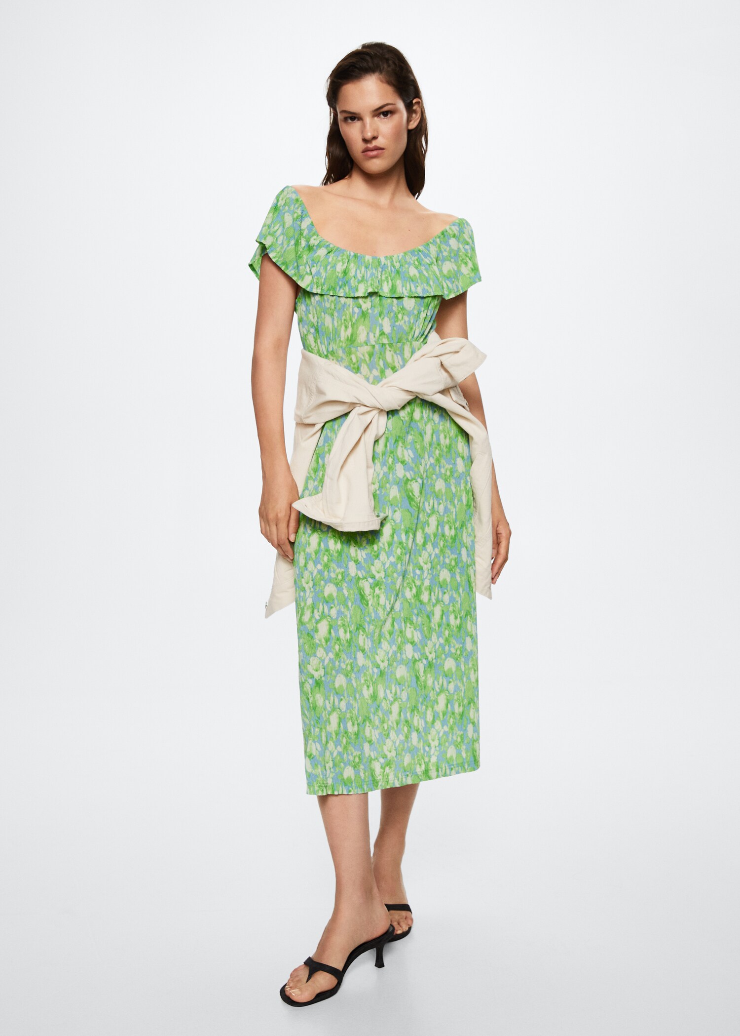 Kleid mit floralem Dessin - Allgemeine Ansicht