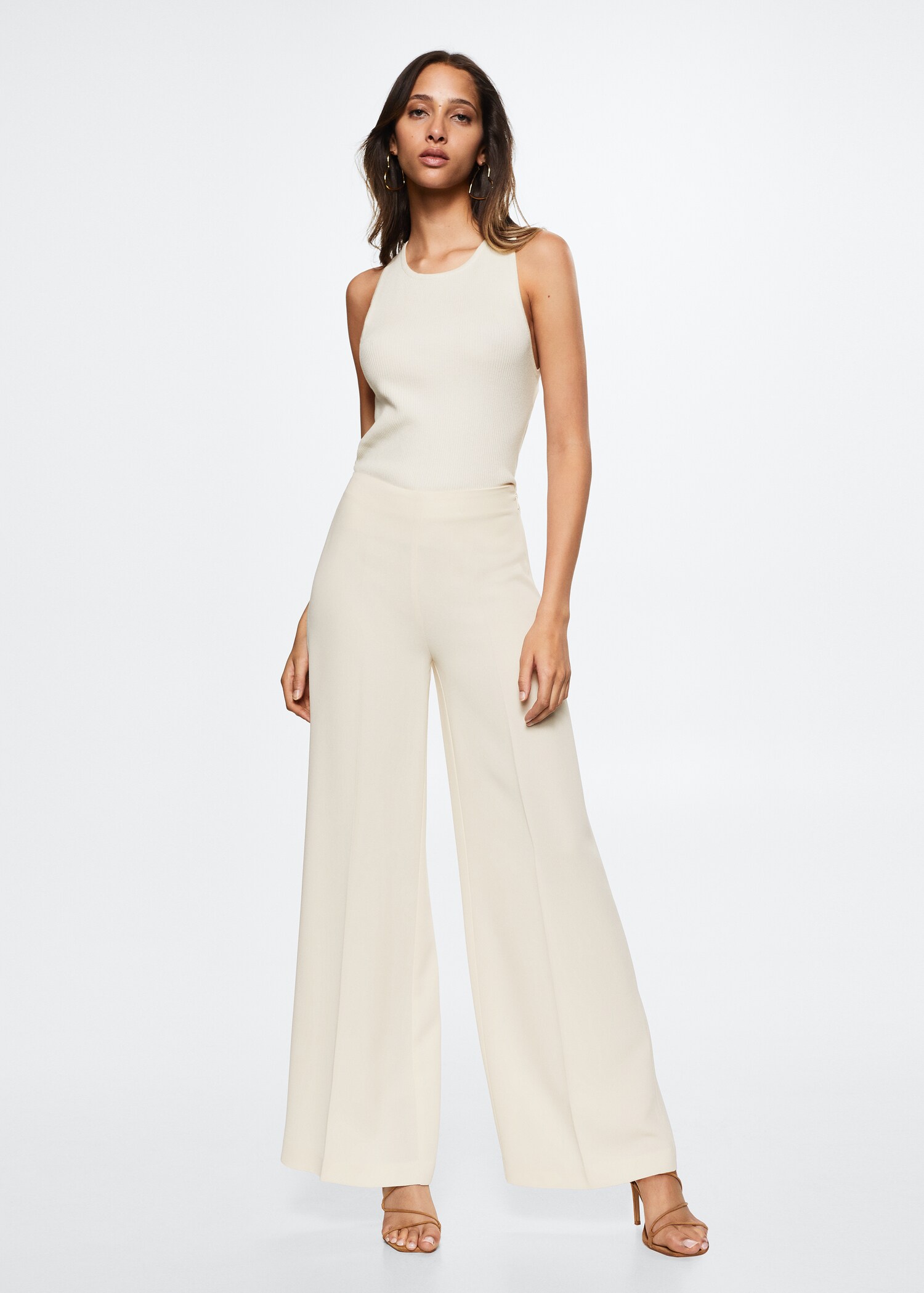 High-waist palazzo pants - General plane
