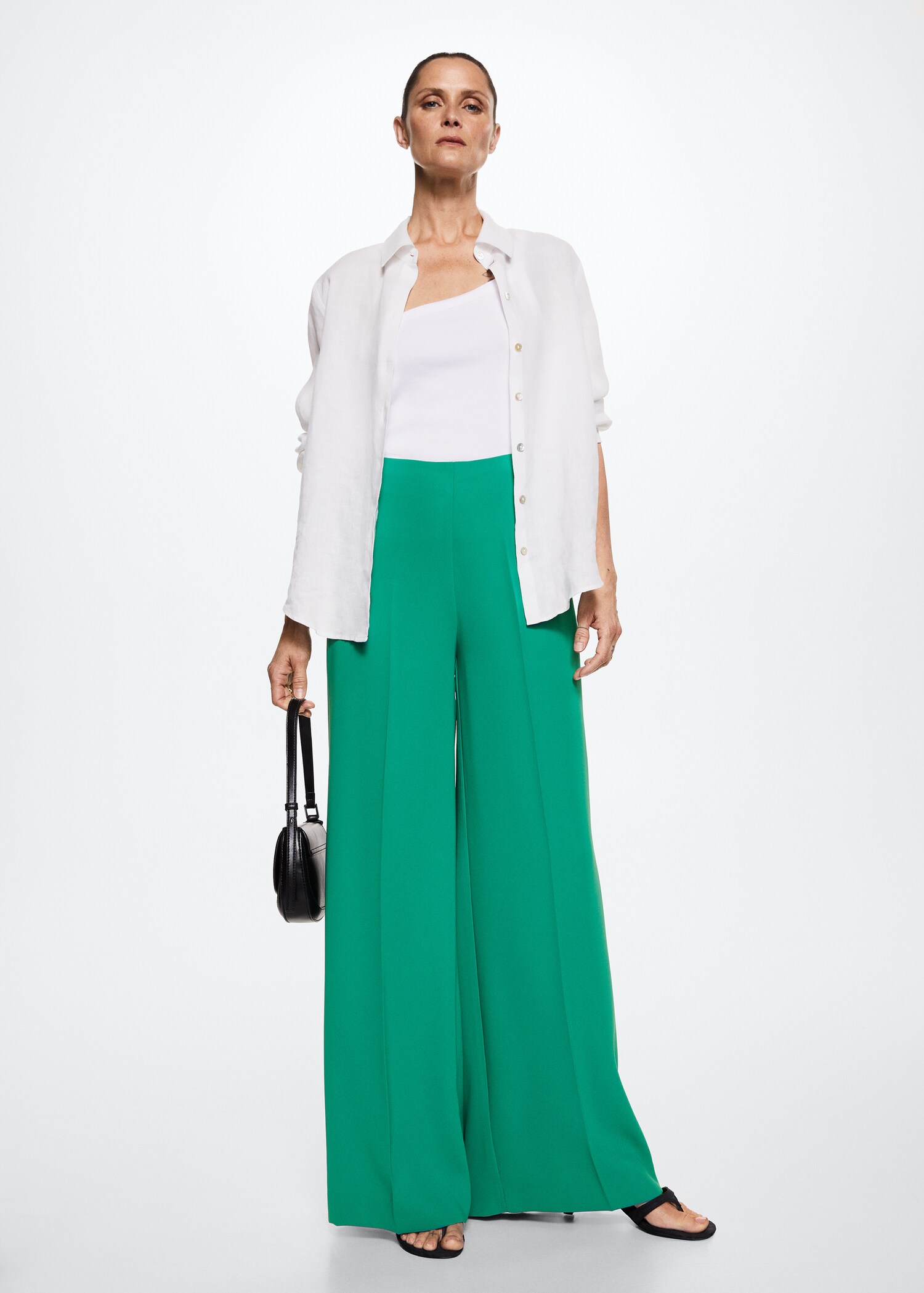 High-waist palazzo pants - General plane