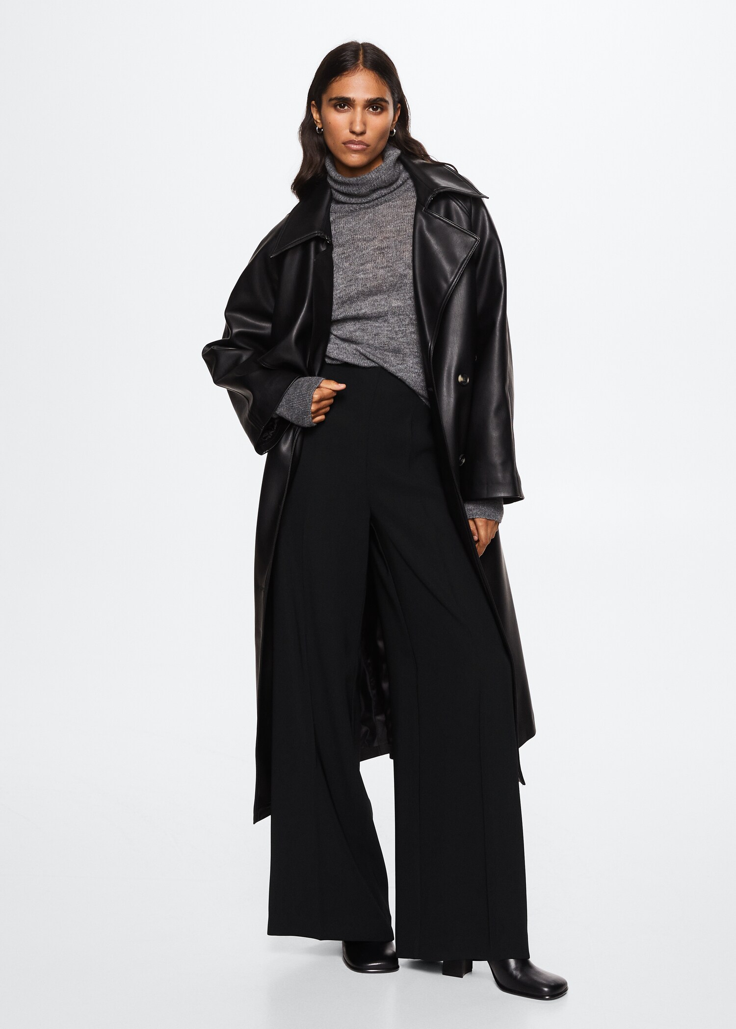 High-waist palazzo pants - General plane
