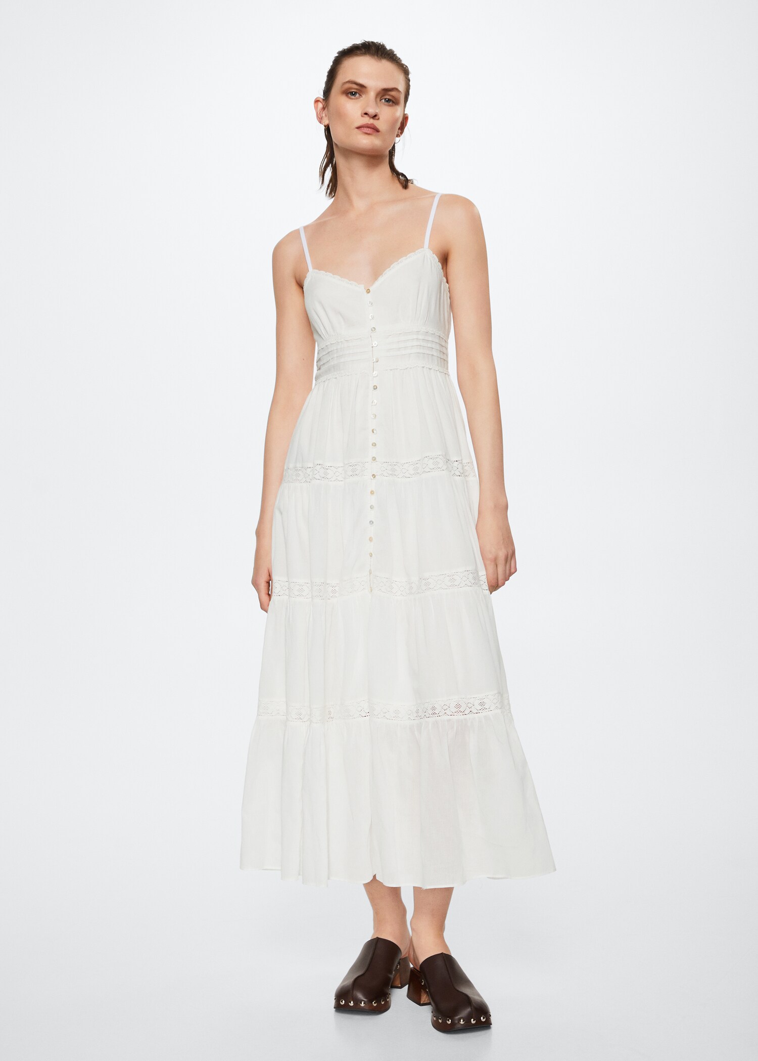 Vestido algodón volantes - Plano general