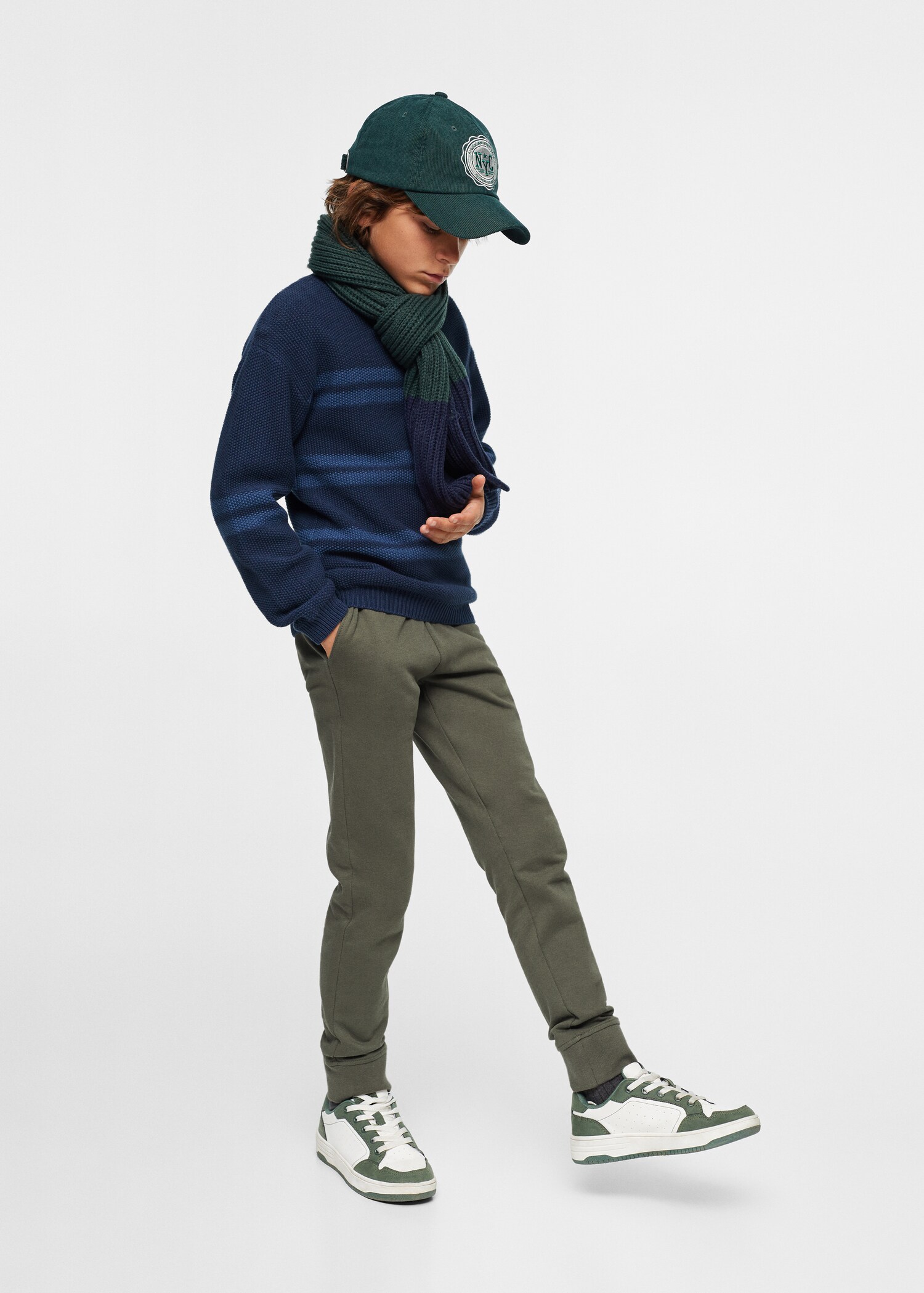 Cotton jogger-style trousers - General plane