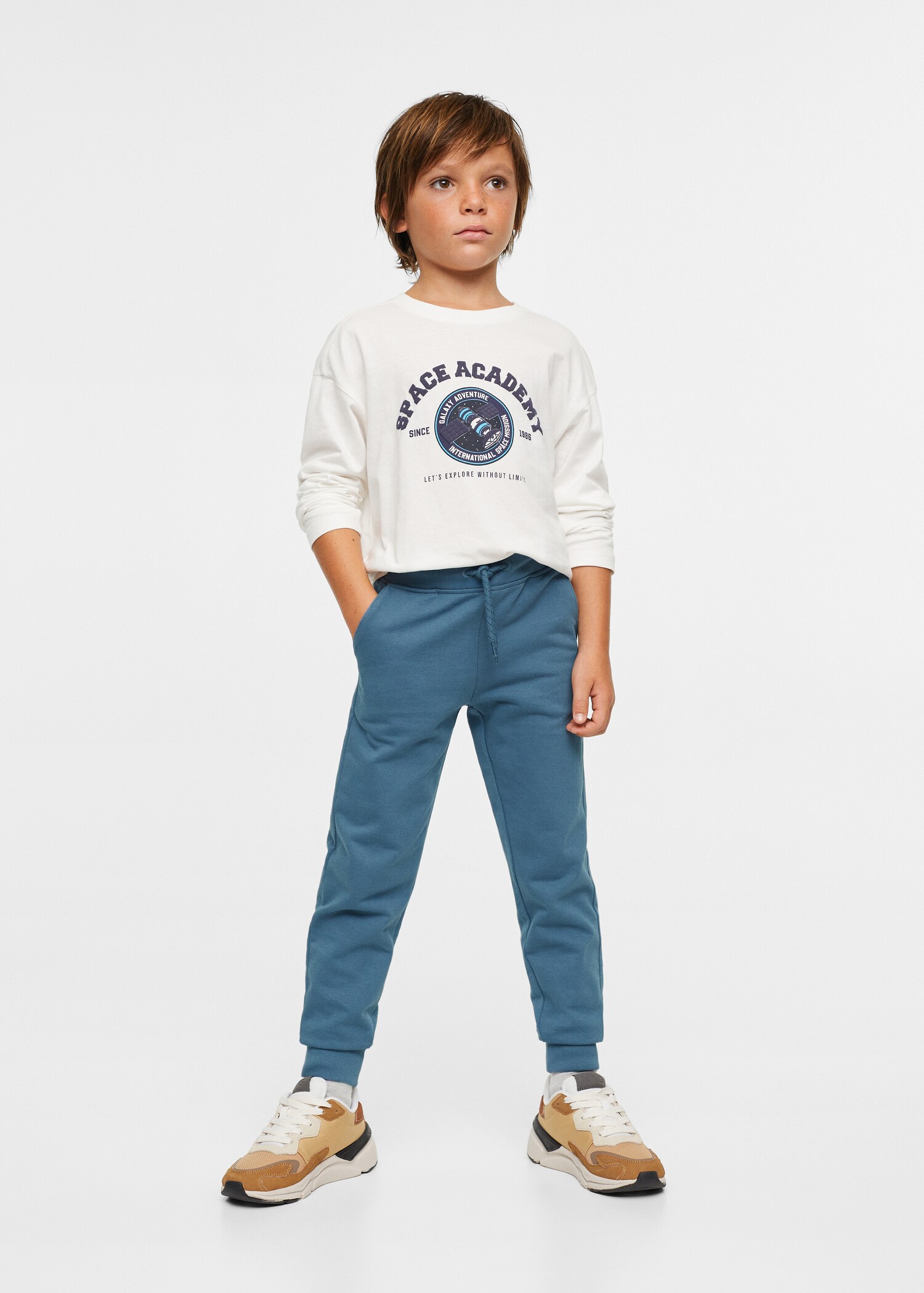 Cotton jogger-style trousers - General plane