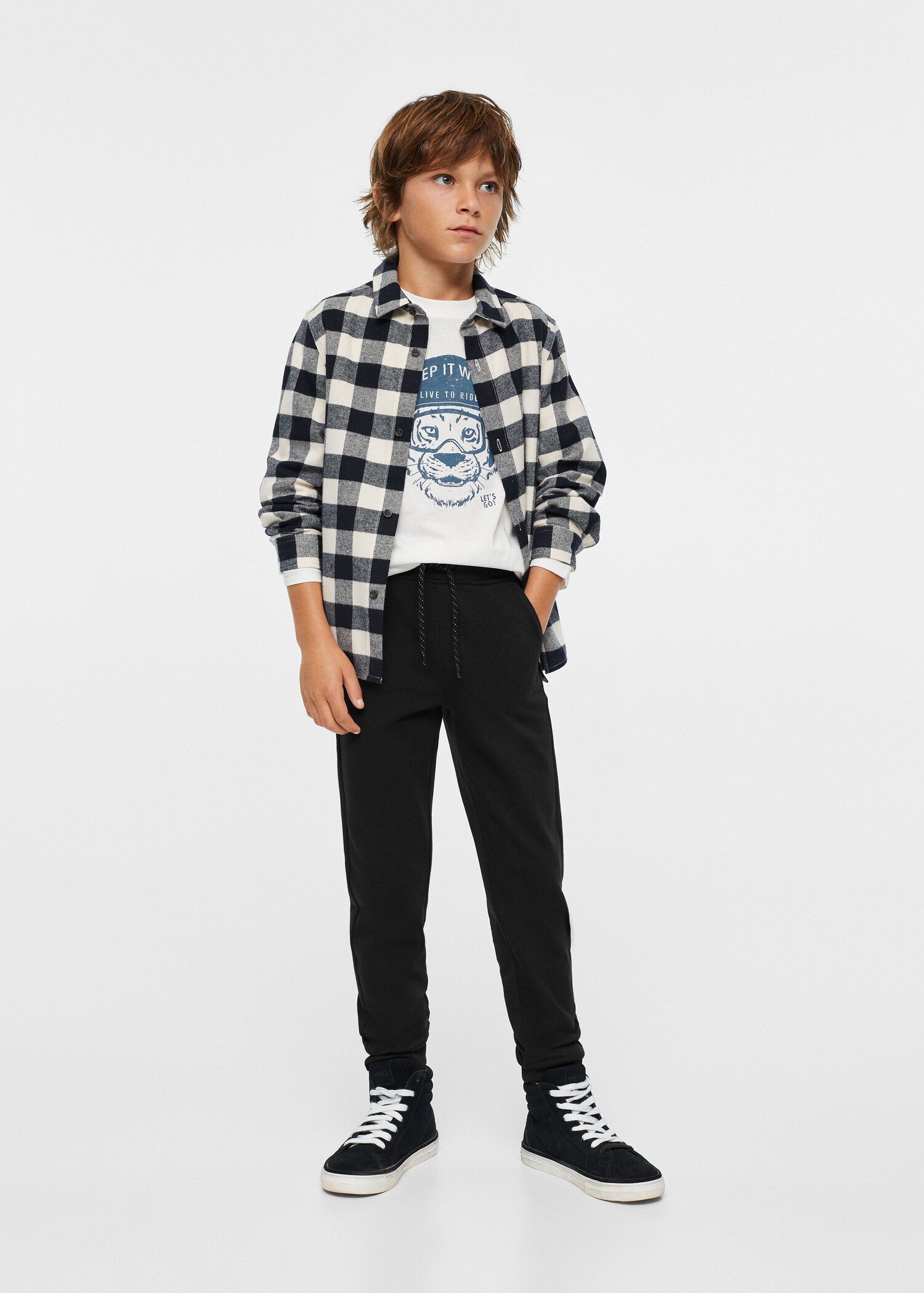 Cotton jogger-style trousers - General plane