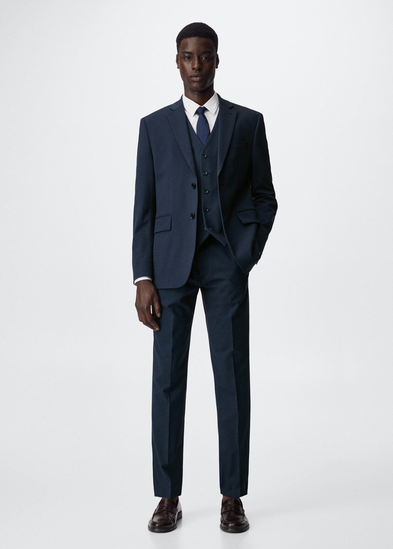 Slim-fit suit waistcoat - General plane