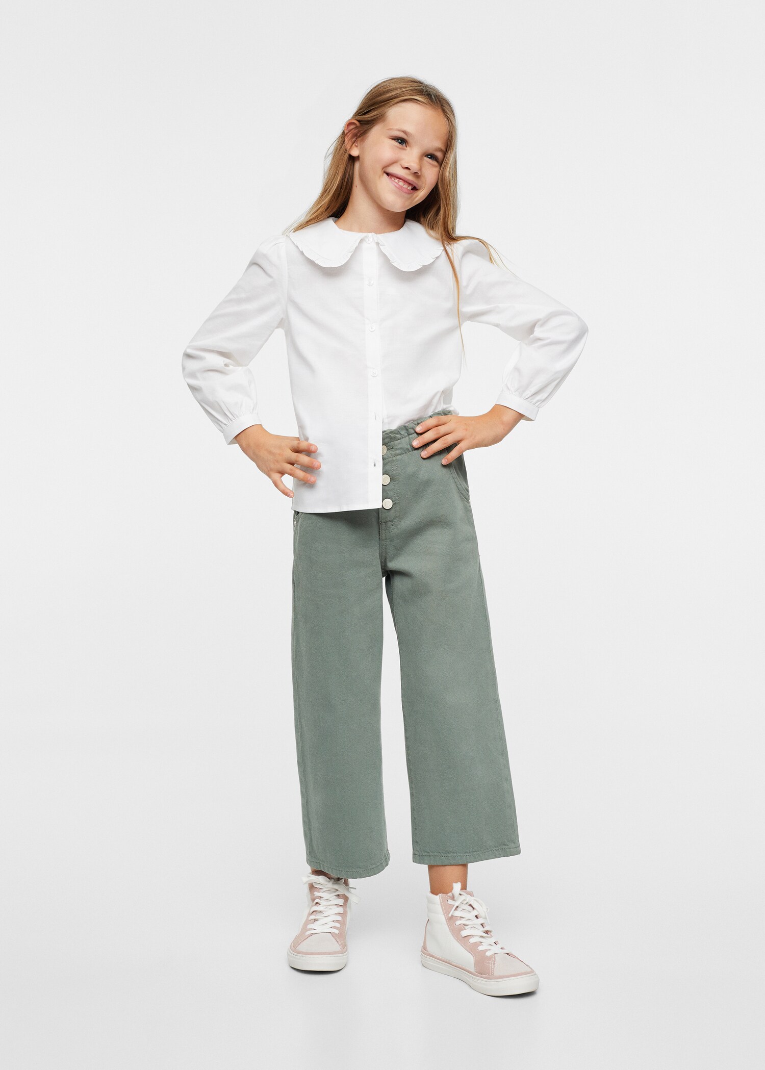 Double baby-collar shirt - General plane