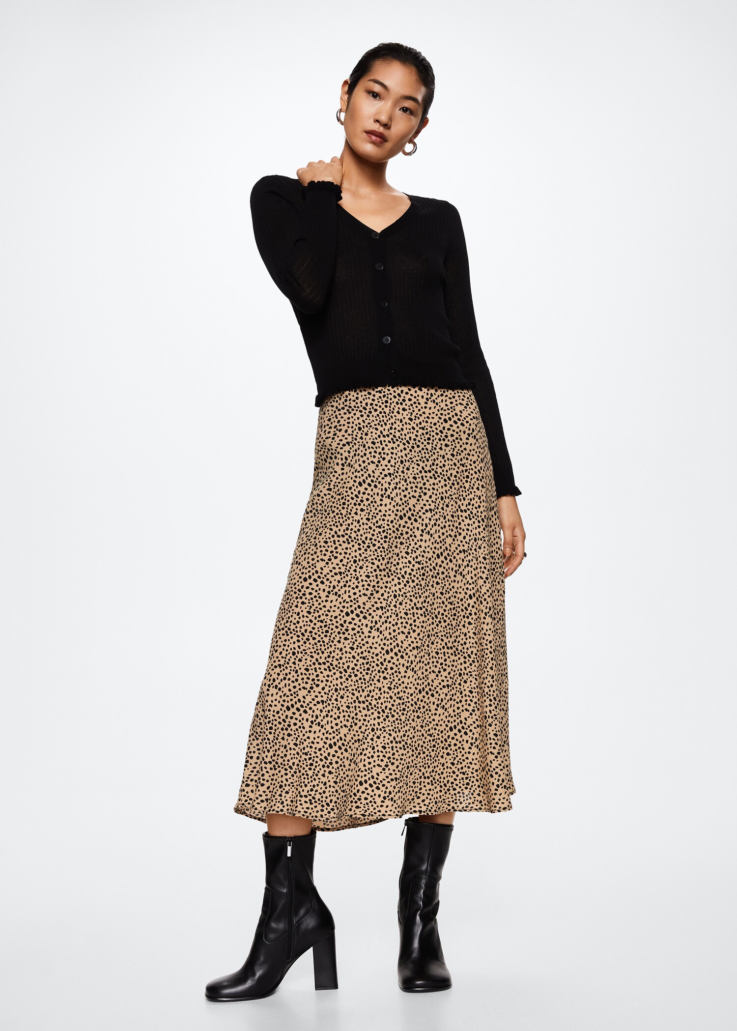 Printed midi skirt - General plane