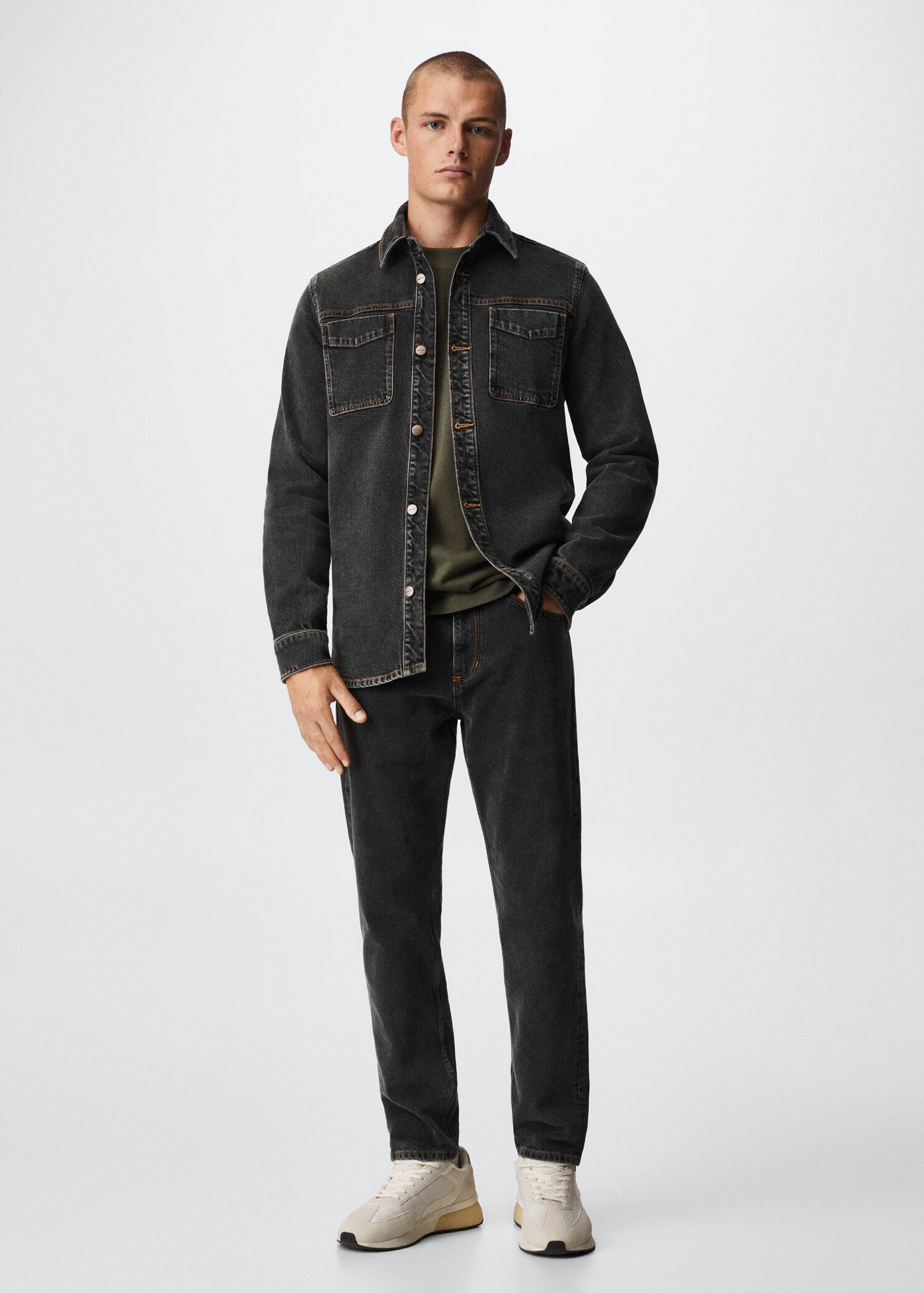 Jeans-Overshirt mit Taschen - Allgemeine Ansicht