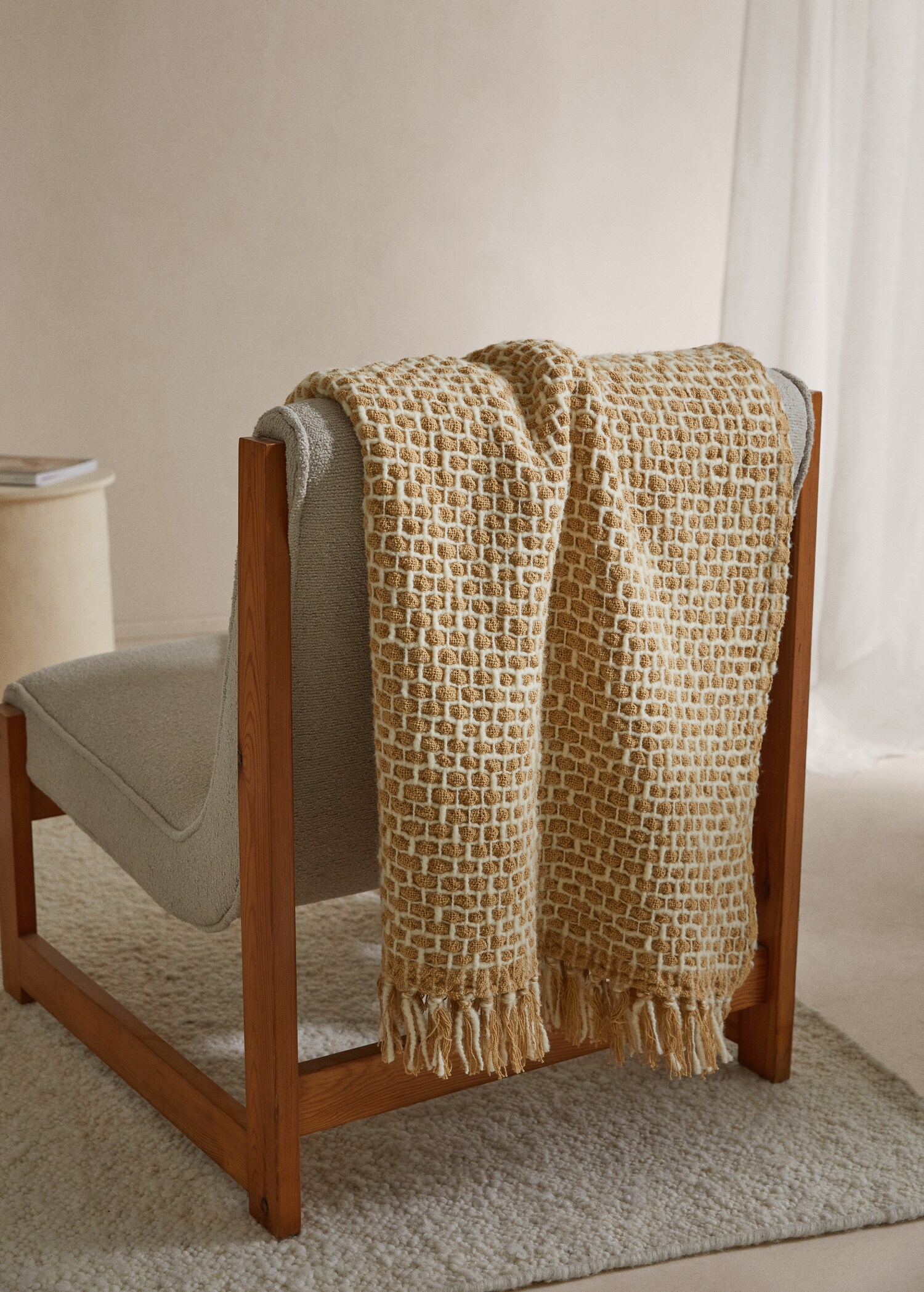 Blanket of wool mix fabric 180x130cm  - General plane