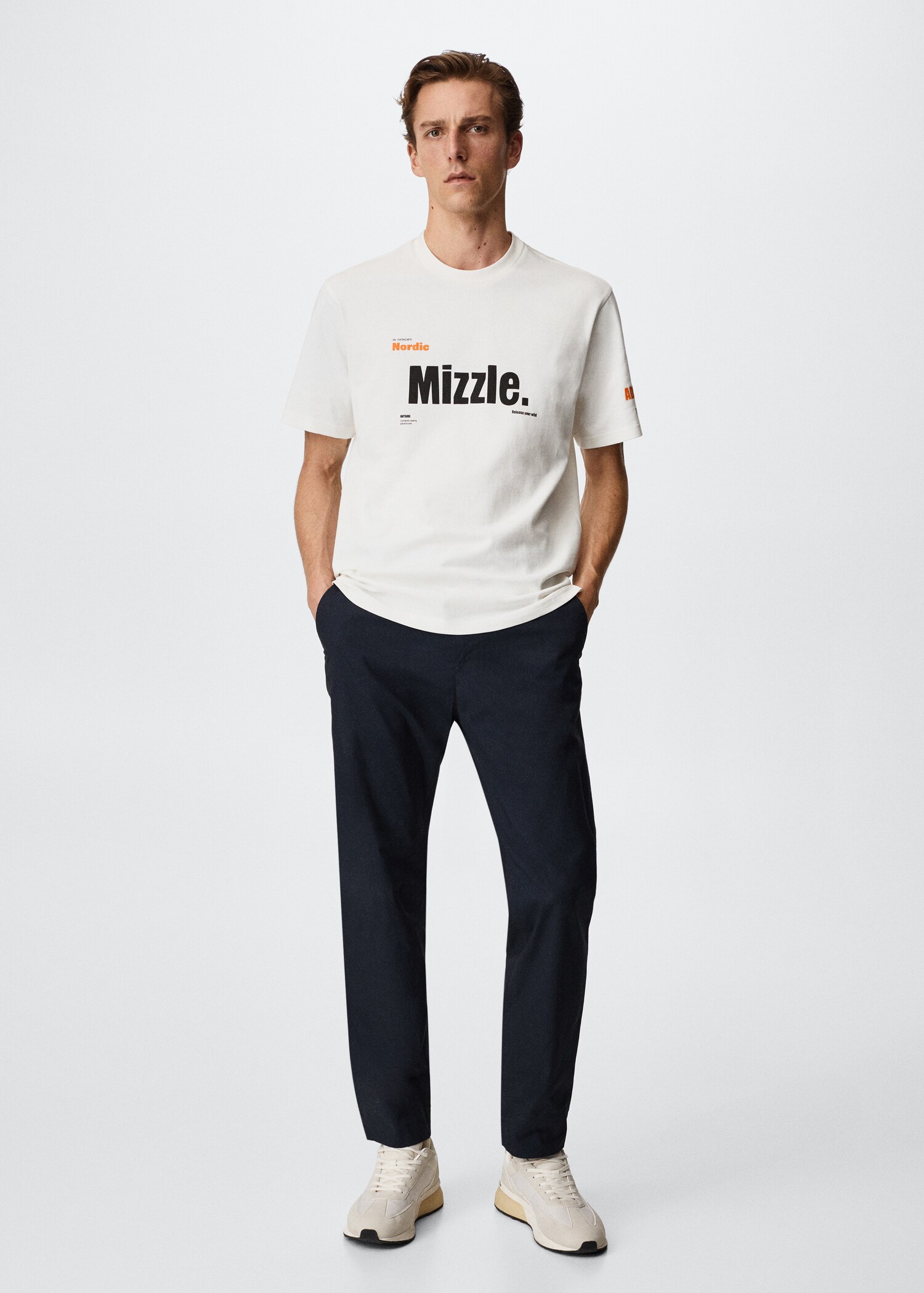 Printed cotton-blend t-shirt - General plane