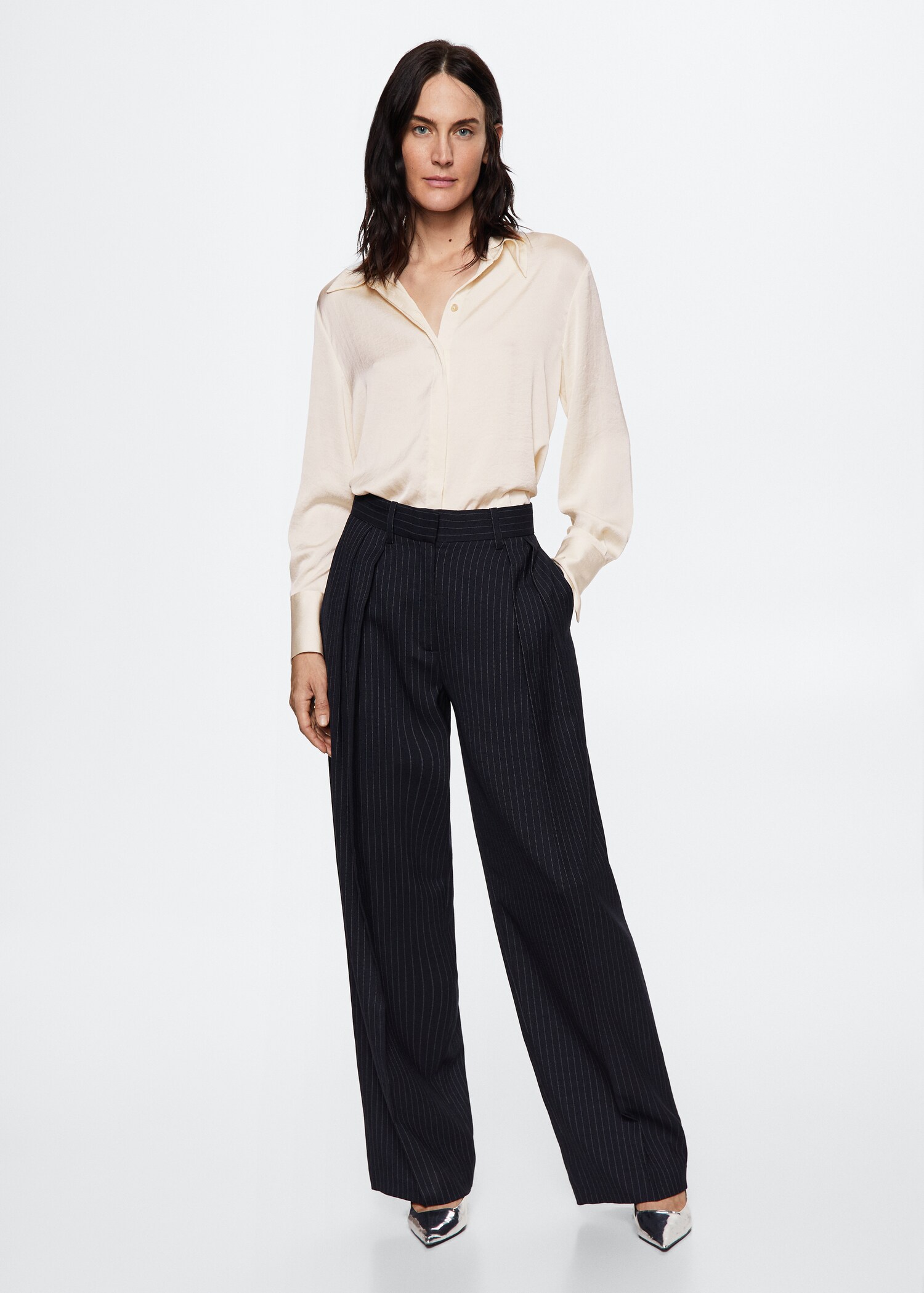 Satin finish flowy shirt - General plane