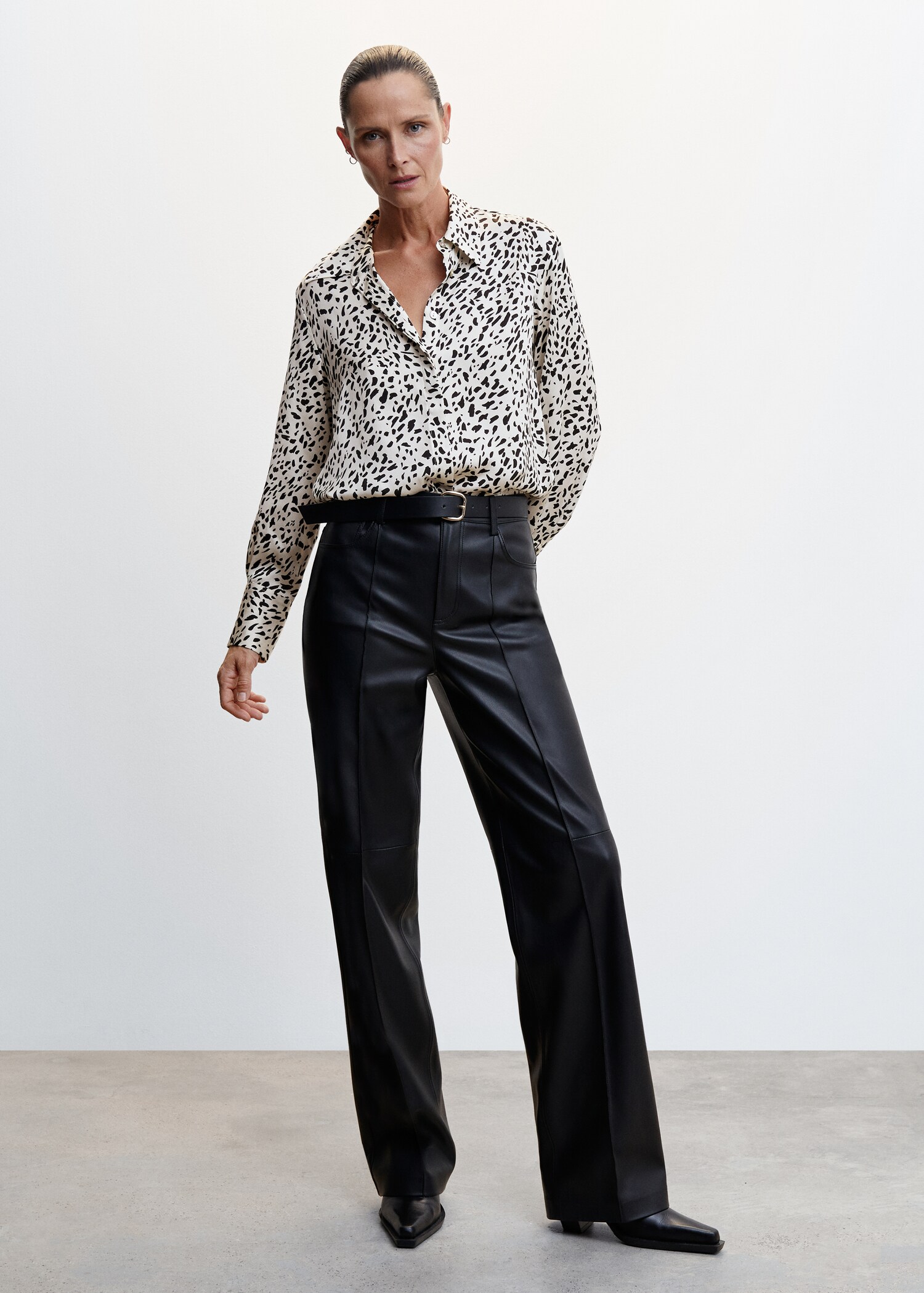 Satin finish flowy shirt - General plane