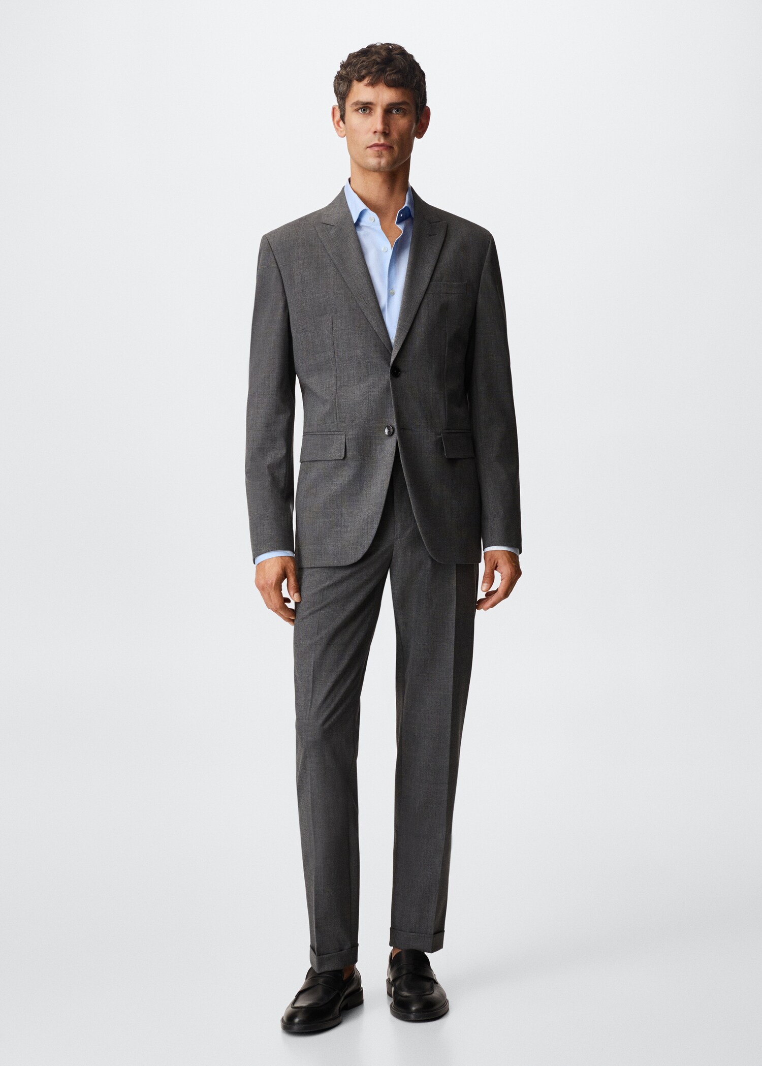 Slim fit cotton suit shirt - General plane