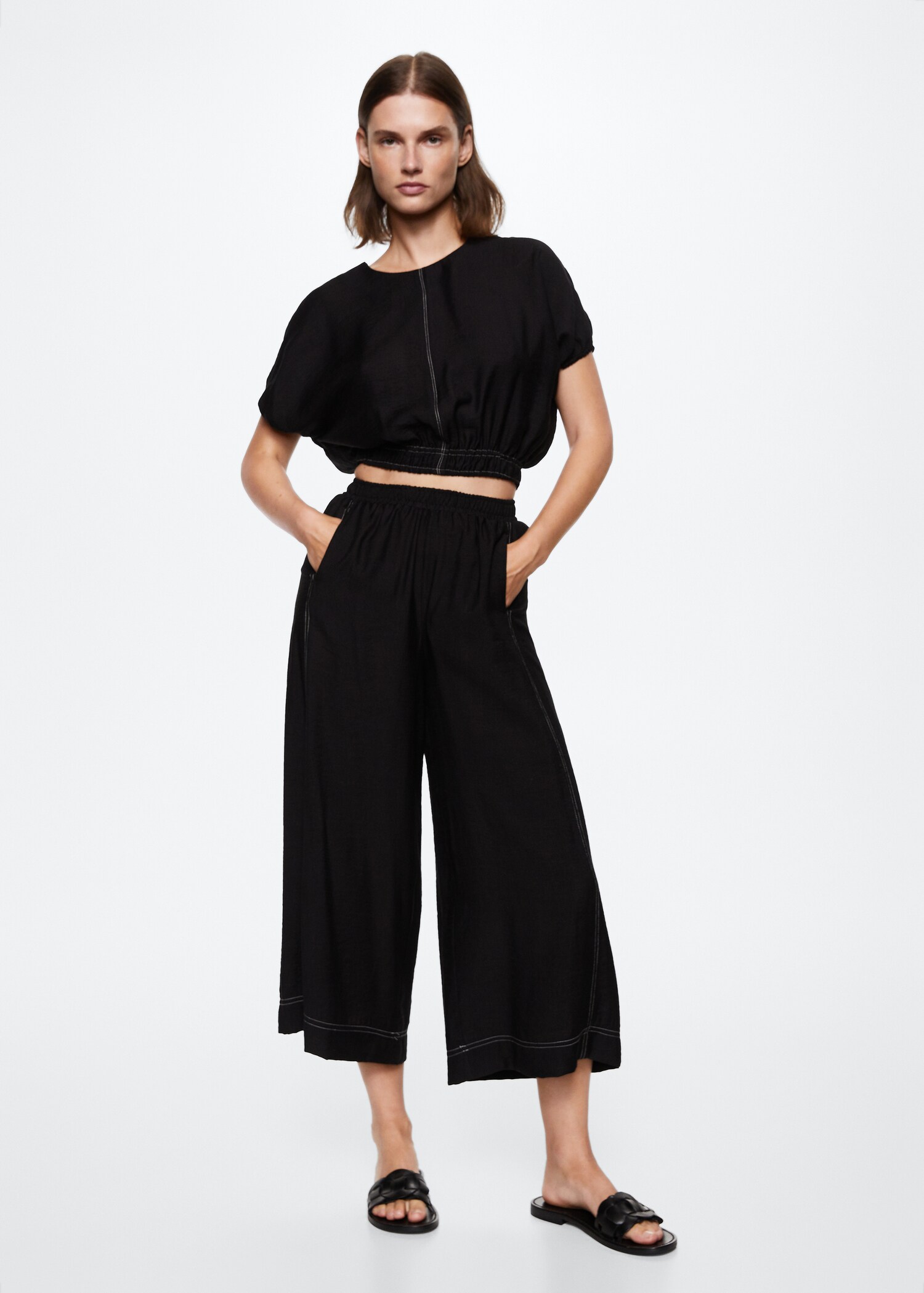 Contrast seam trousers - General plane
