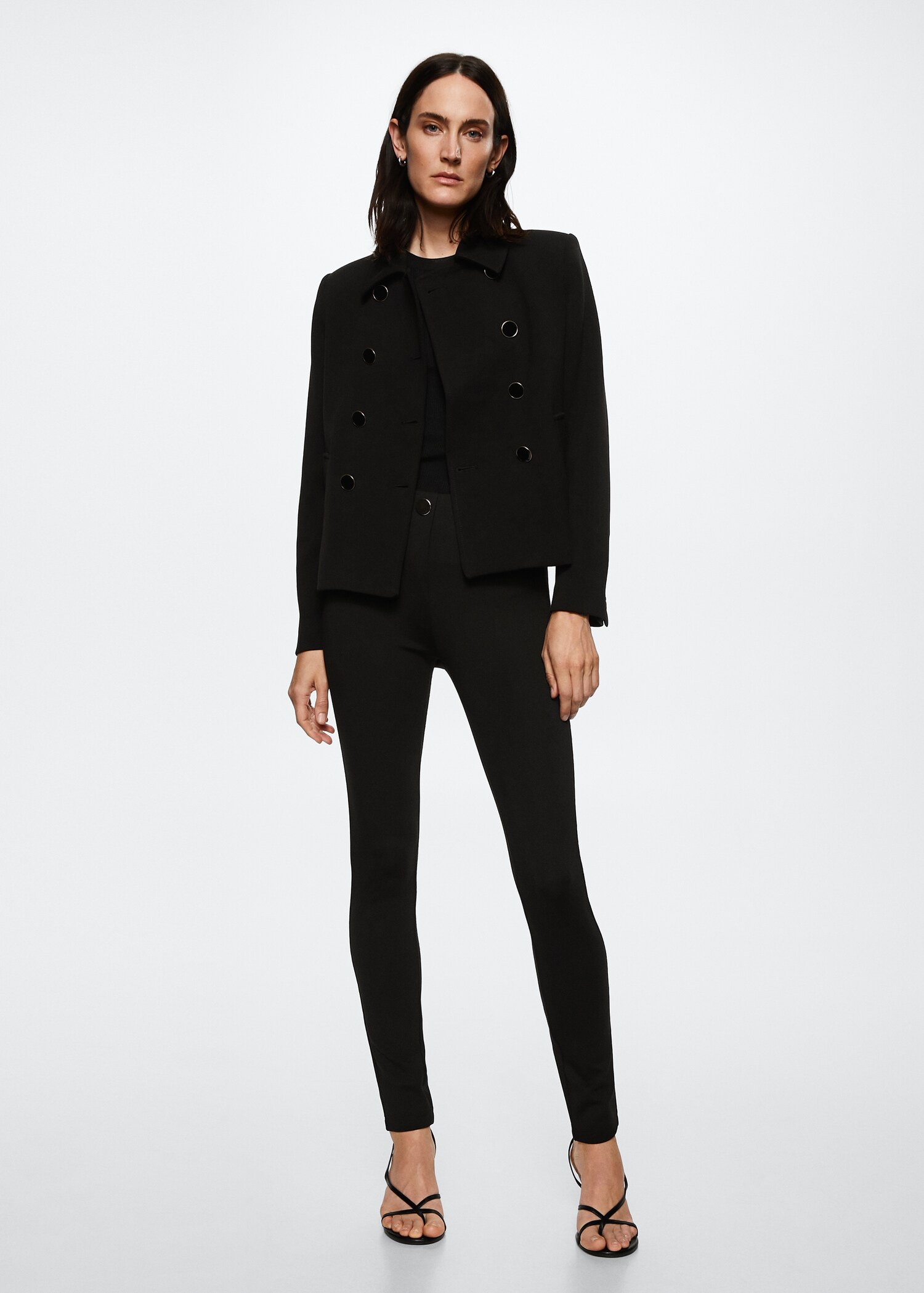 Leggings with decorative button - General plane