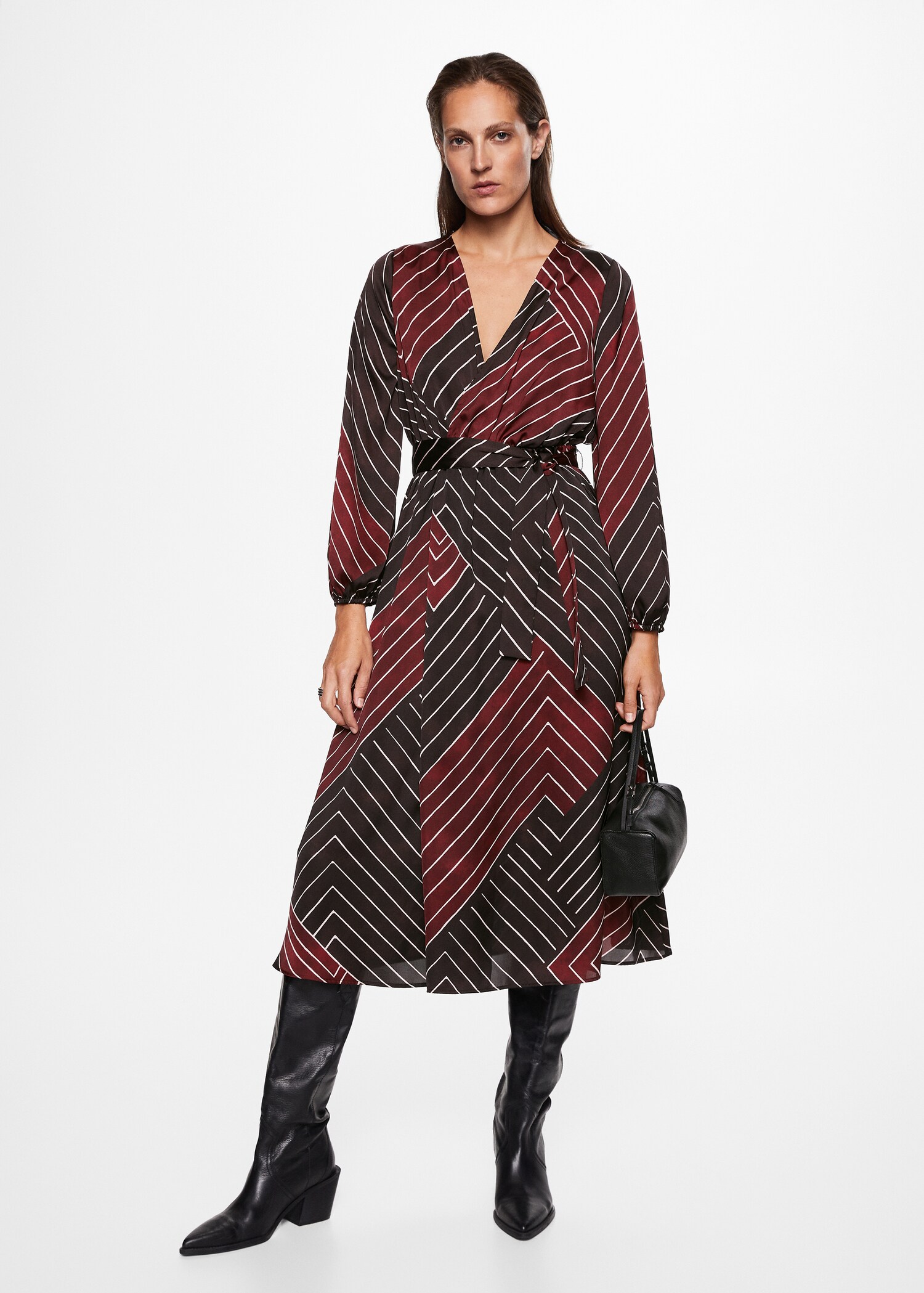 Bedrucktes Retro-Kleid - Allgemeine Ansicht