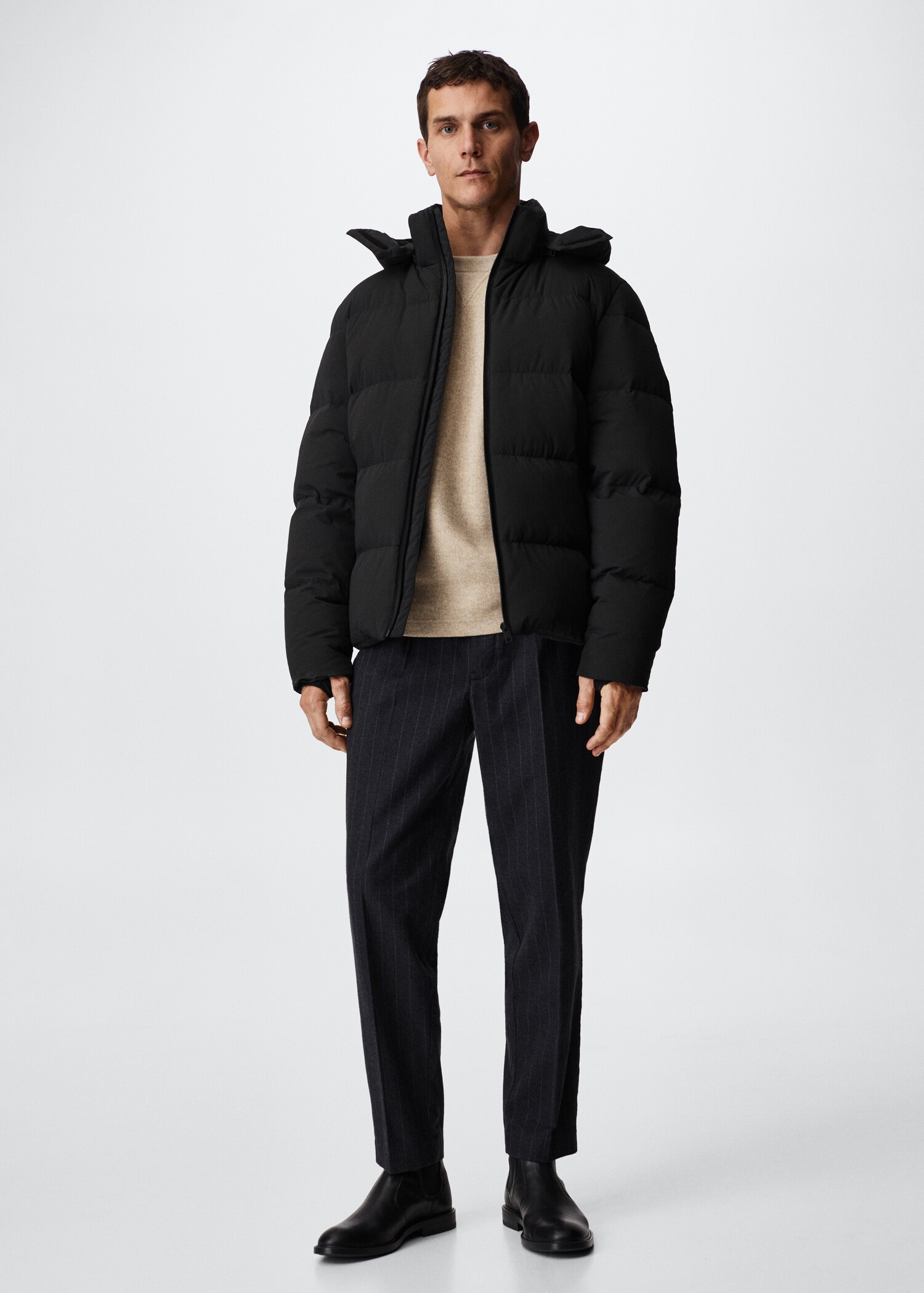 Thermoregulating down feather jacket - General plane