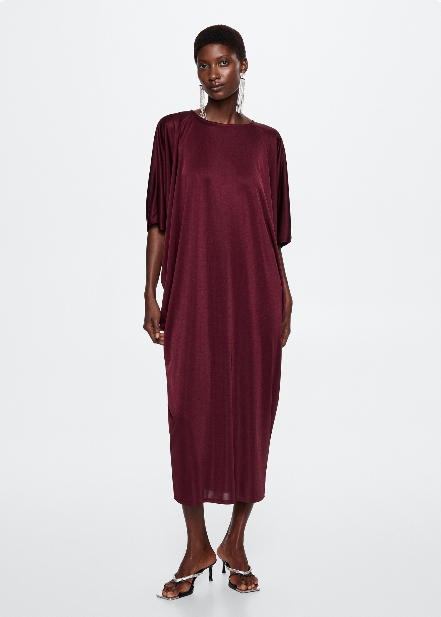 Flowy satin dress - General plane