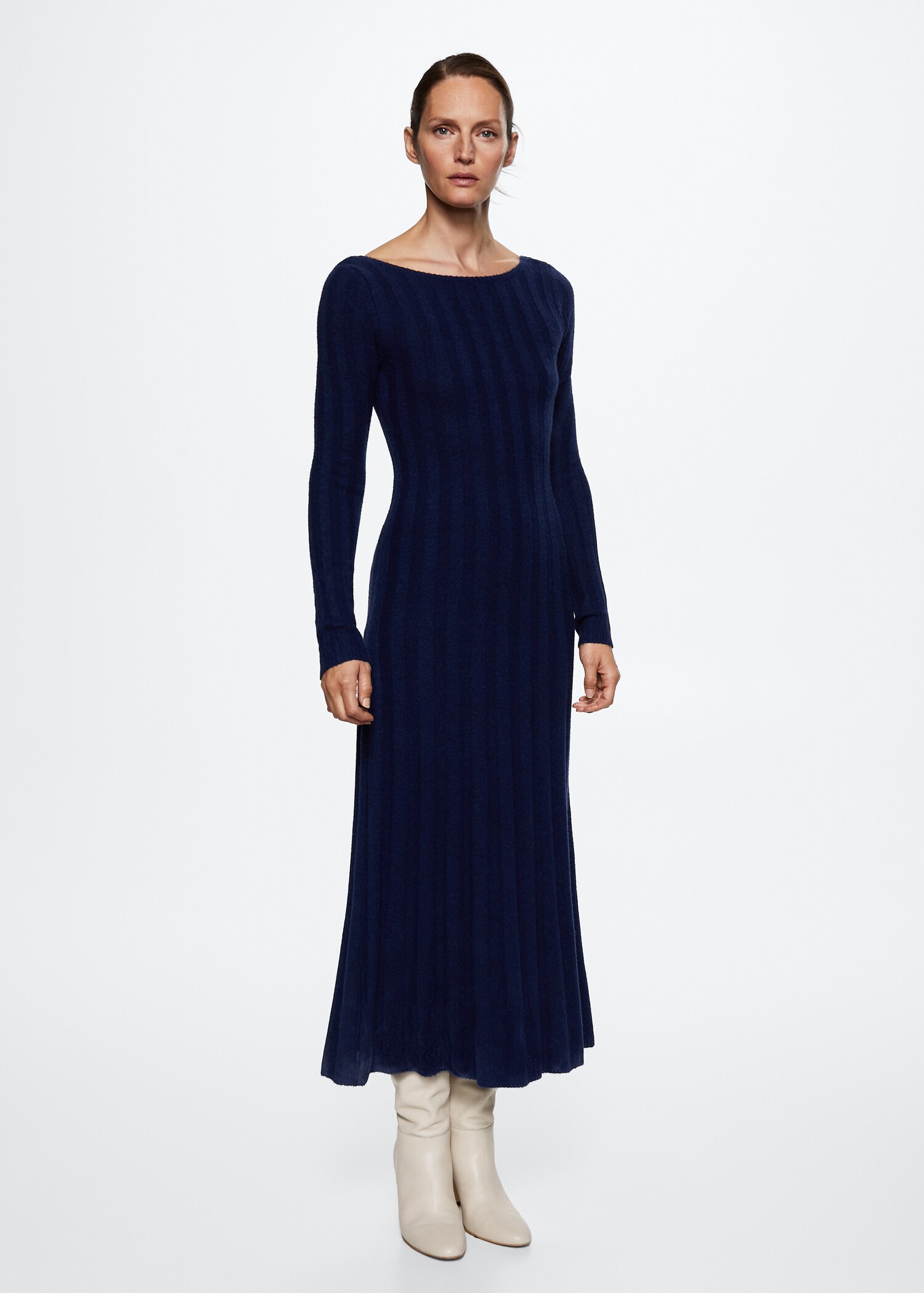 Ribbed long dress - General plane