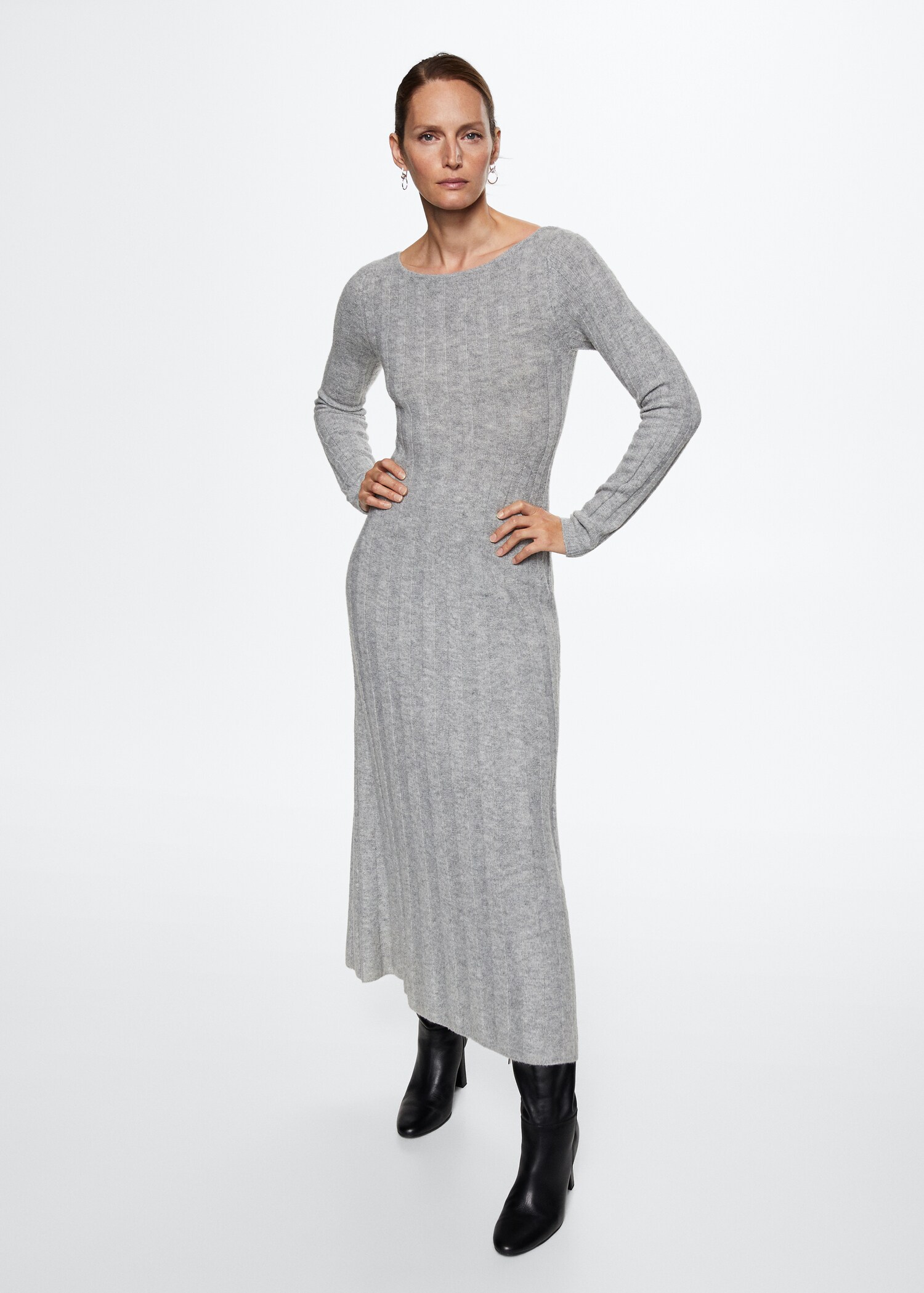 Ribbed long dress - General plane