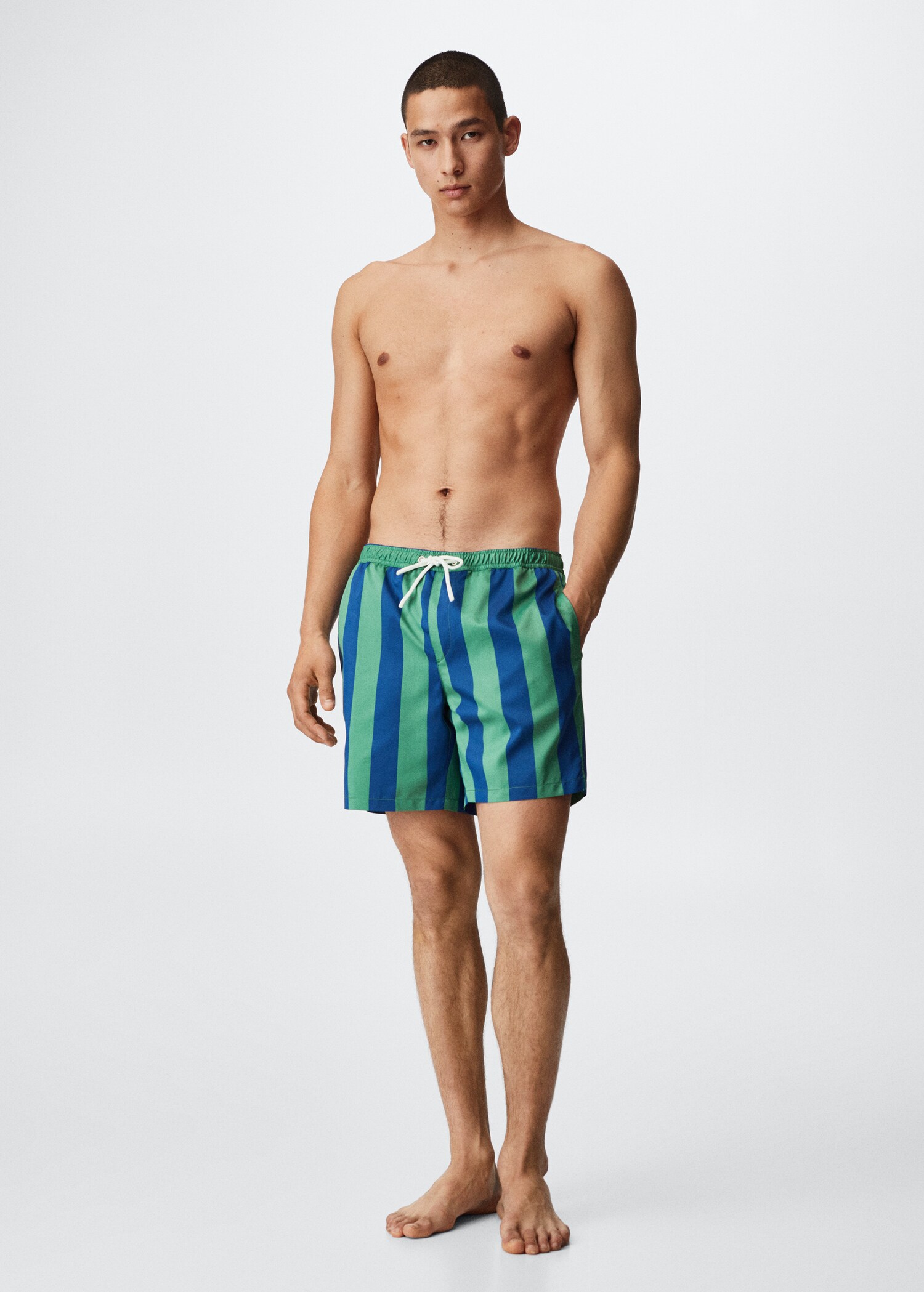 Banyador estampat ratlles - Pla general