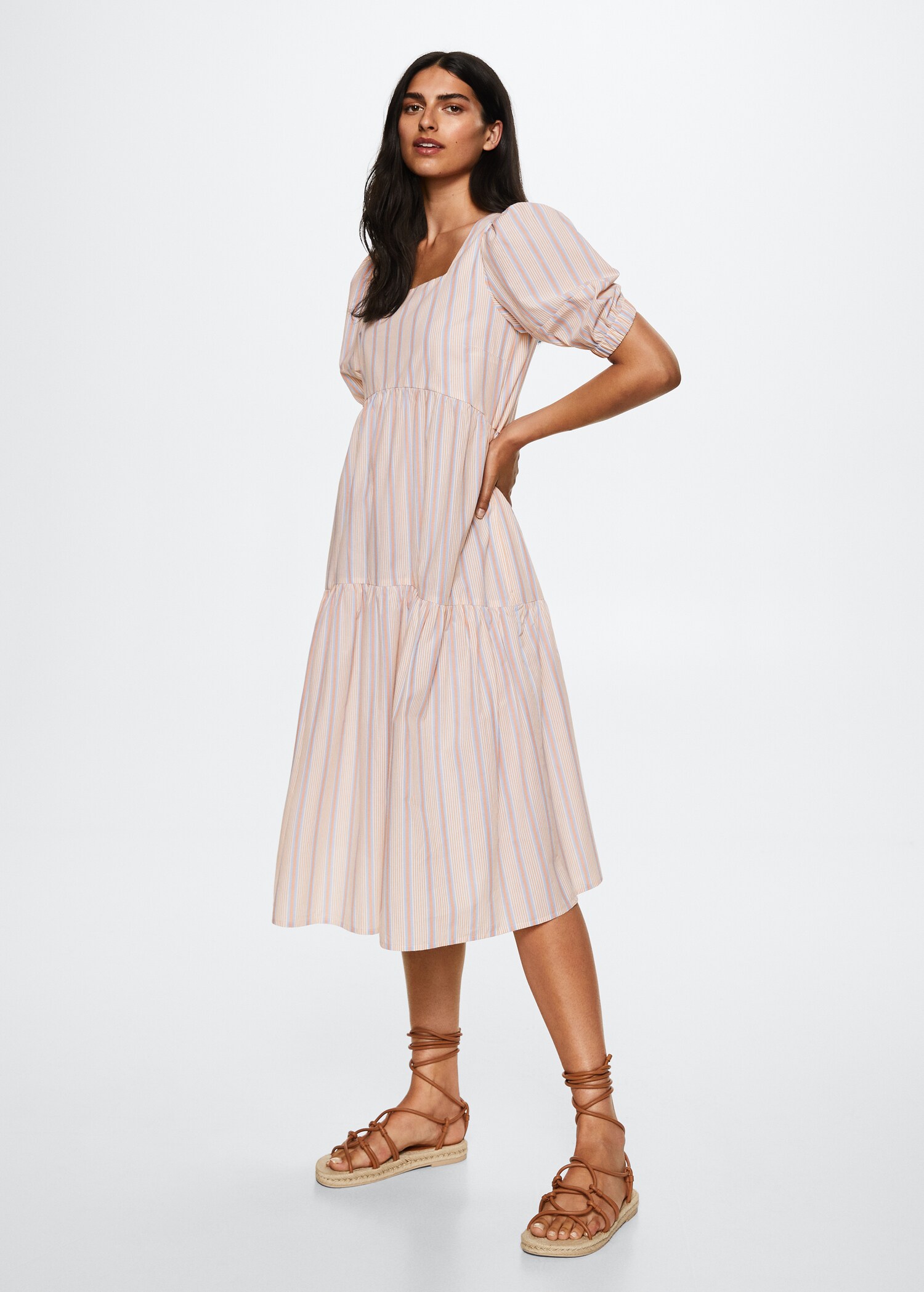 Striped cotton dress - General plane