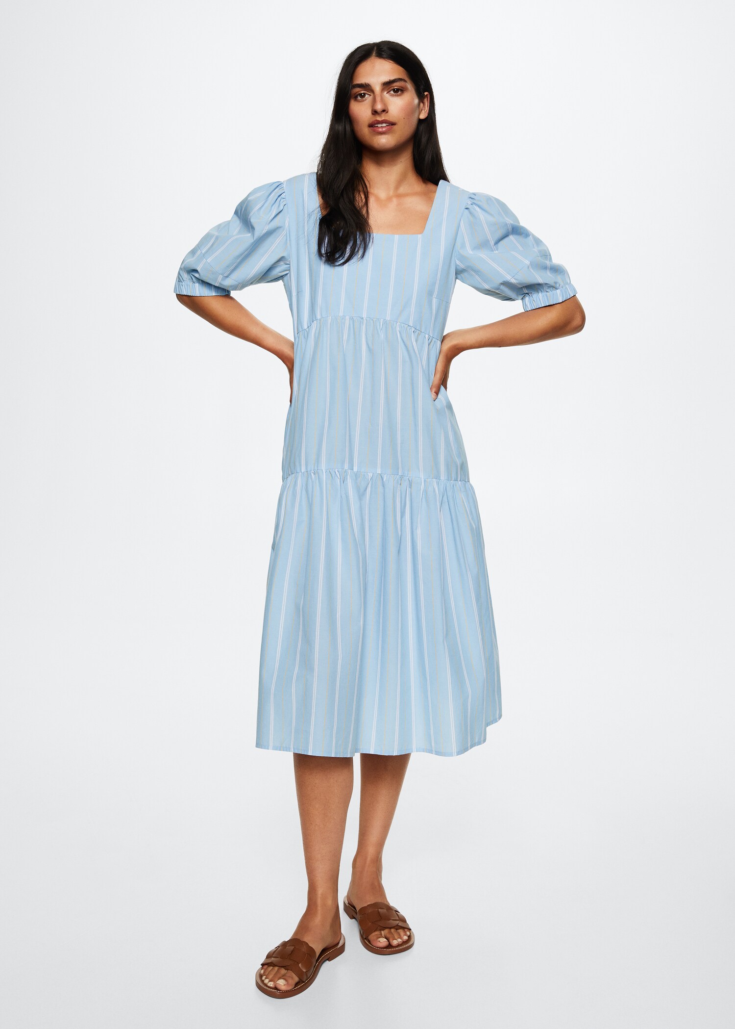 Striped cotton dress - General plane