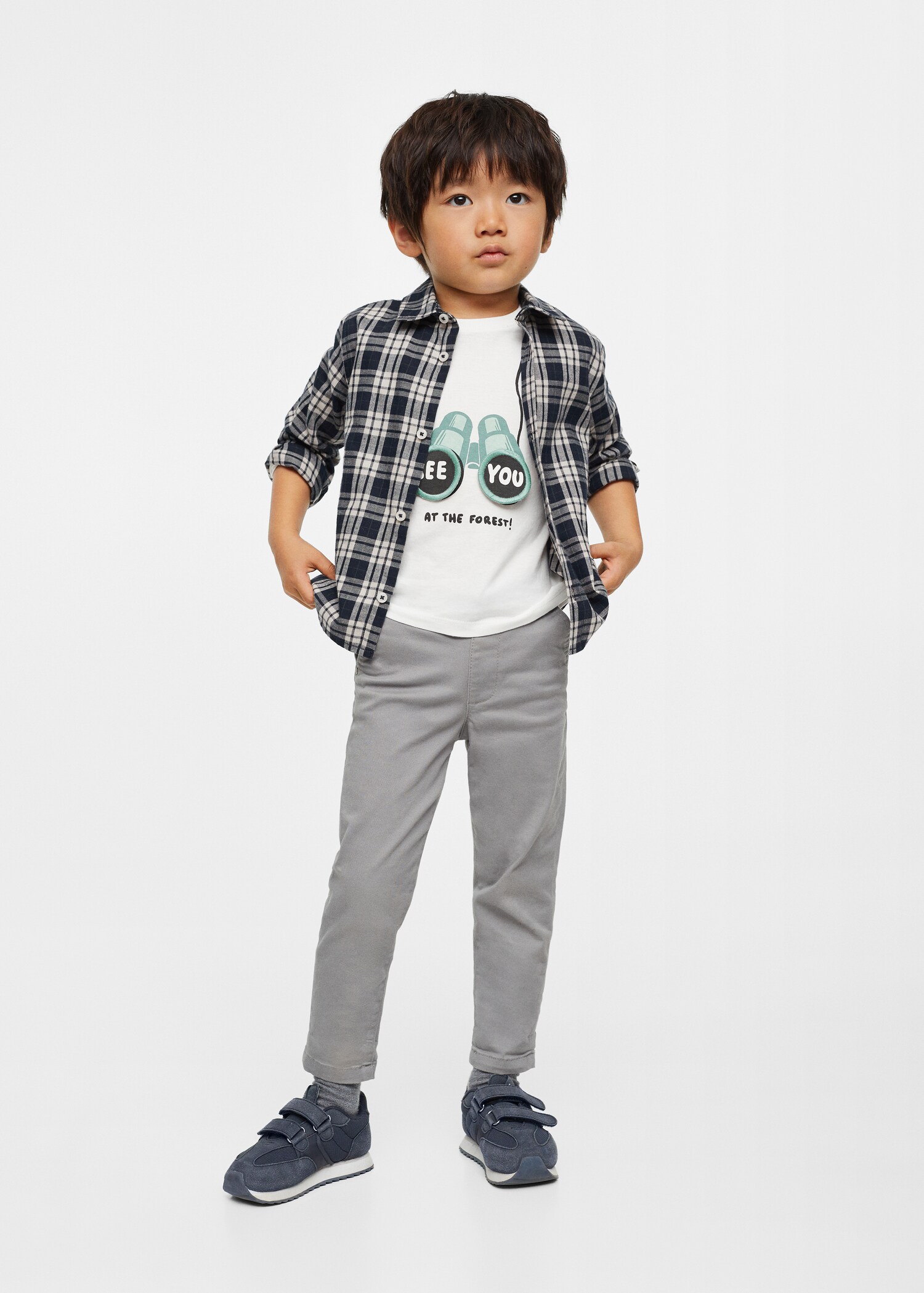 Check cotton shirt - General plane