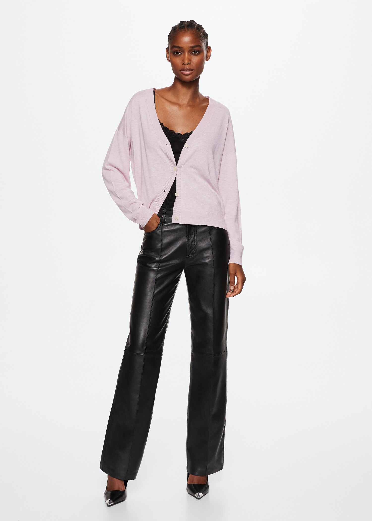 Fine-knit cardigan - General plane