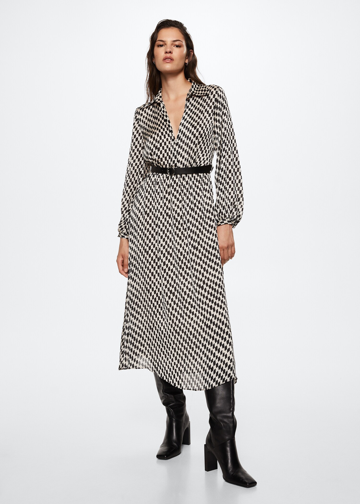Kleid mit Rautenmuster - Allgemeine Ansicht