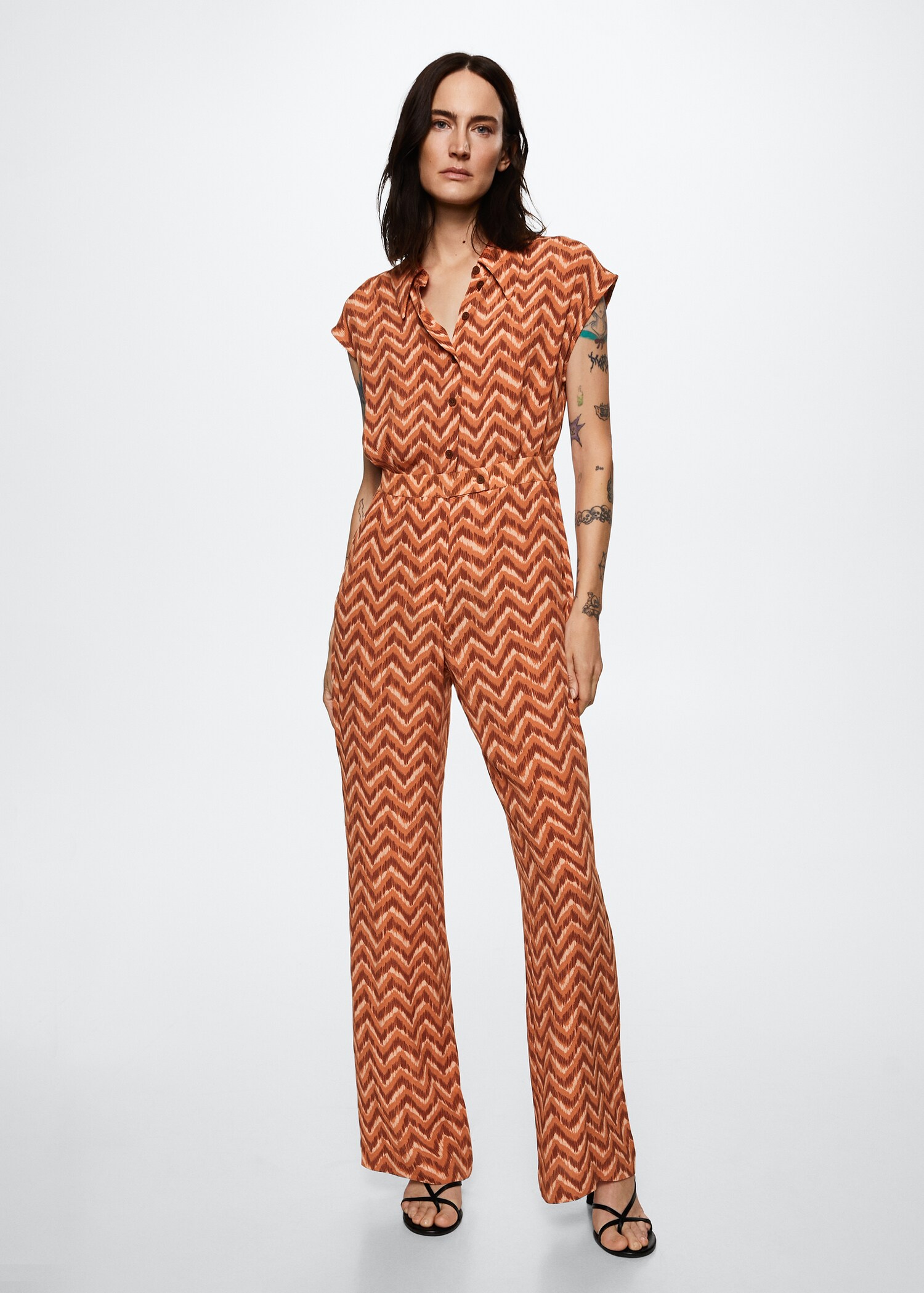 Long printed jumpsuit - General plane