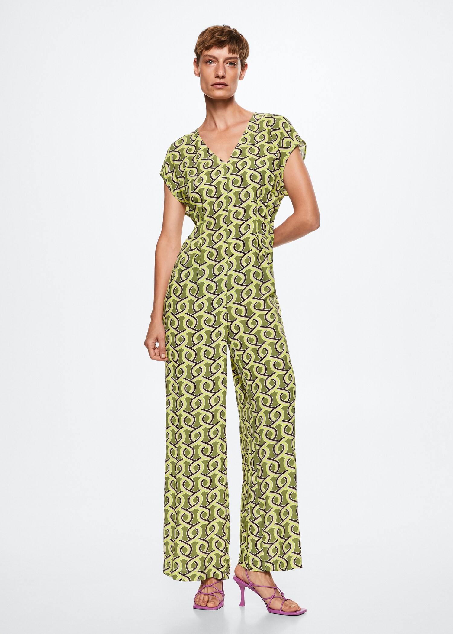 Pleated details jumpsuit - General plane