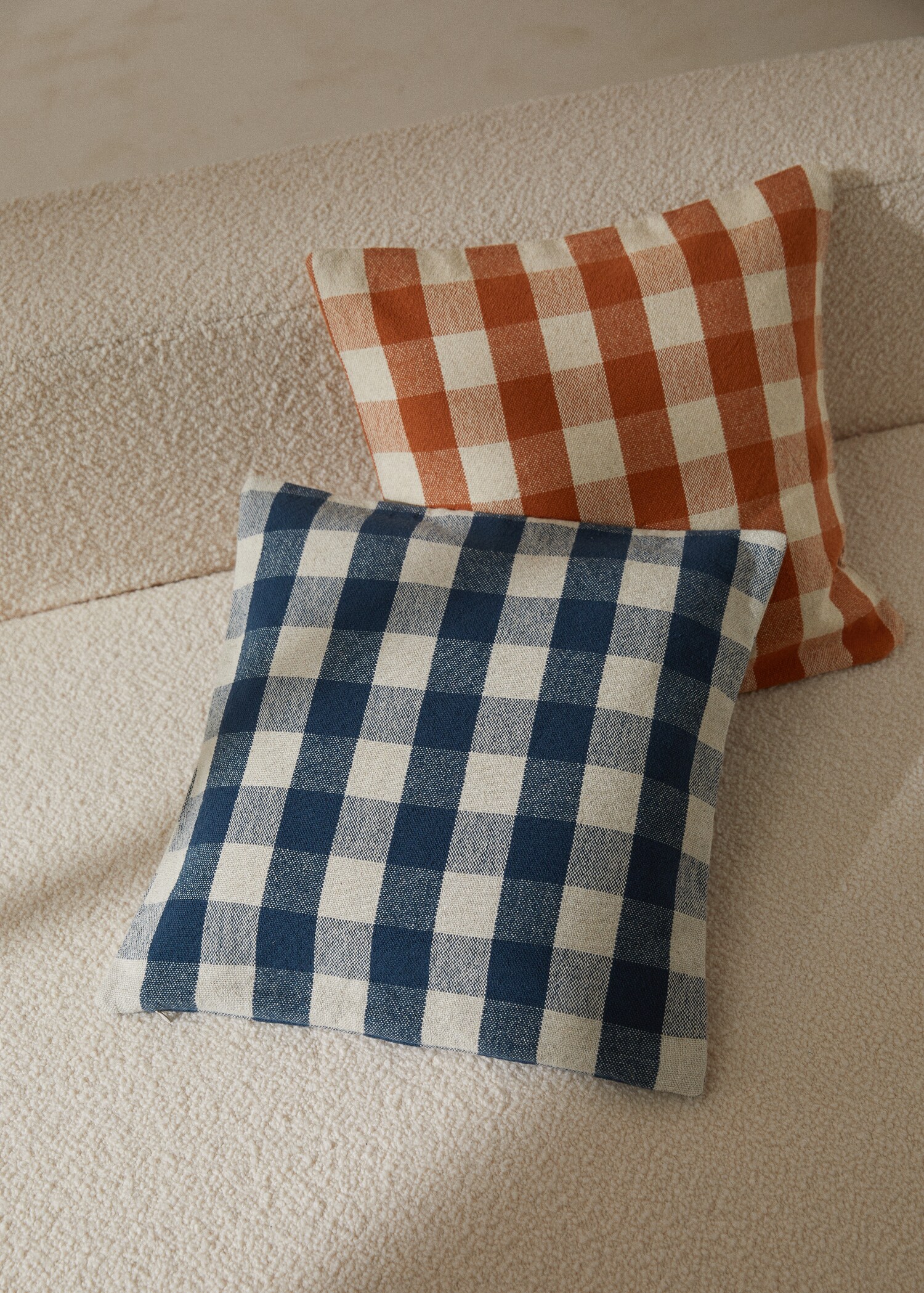 Copricuscino righe cotone e lino 45x45 cm  - Piano generale