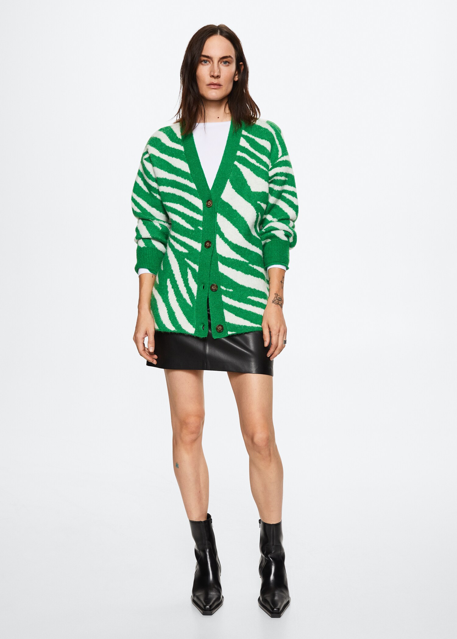 Animal print cardigan - General plane