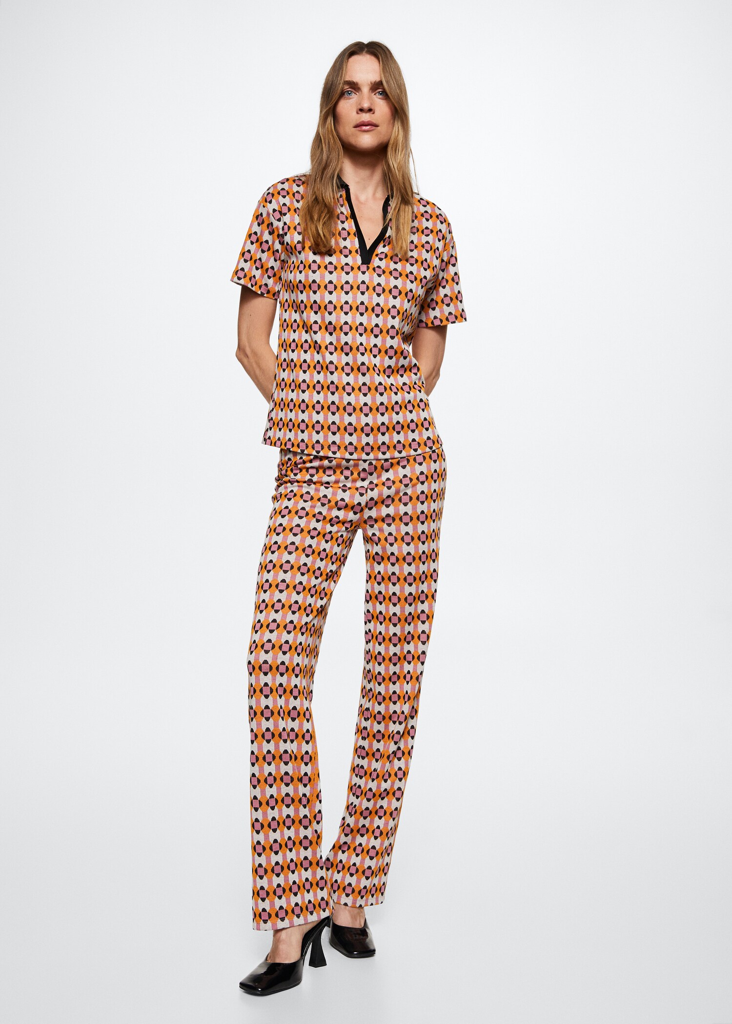 Retro-print trousers - General plane