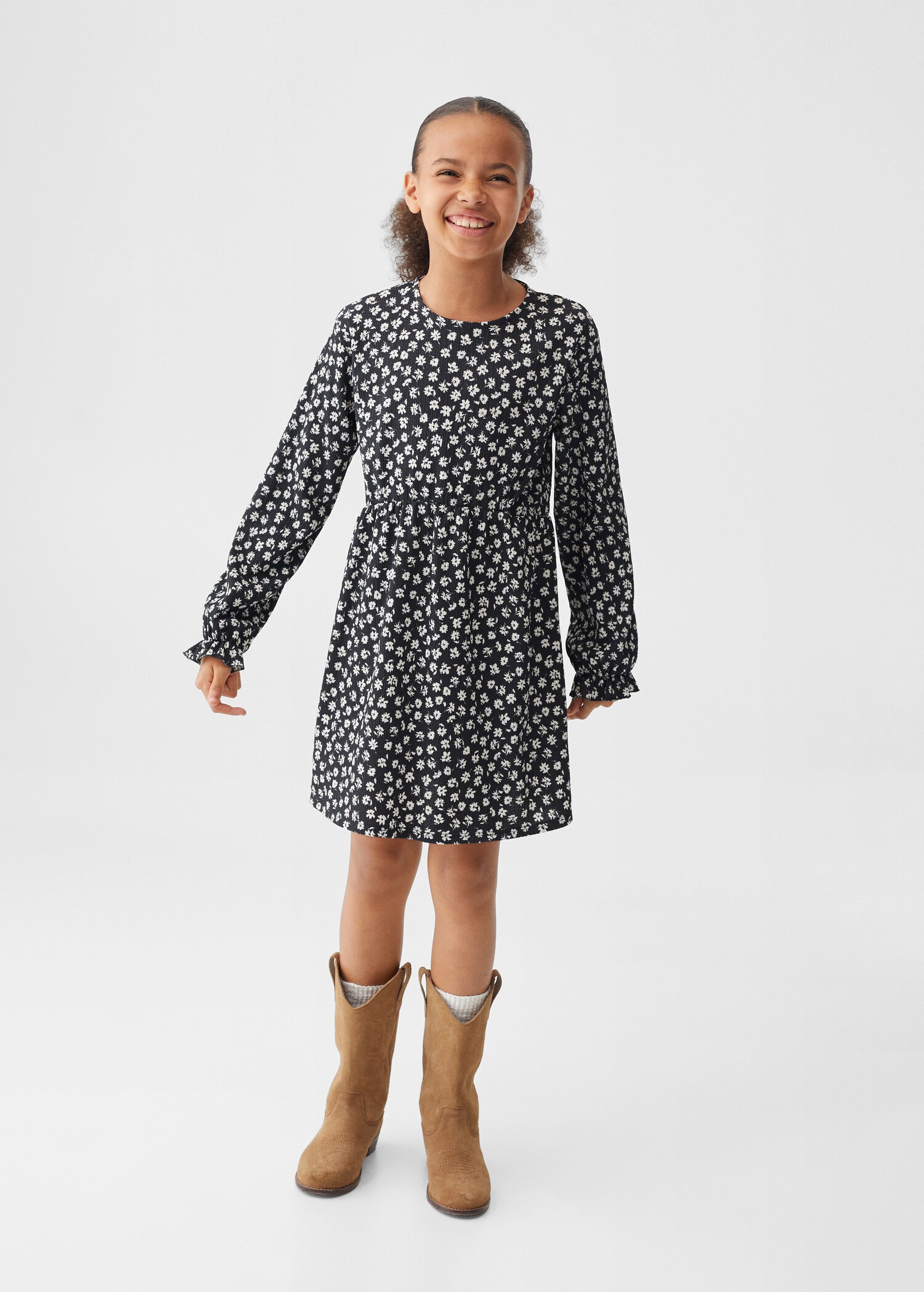 Flower print dress - General plane