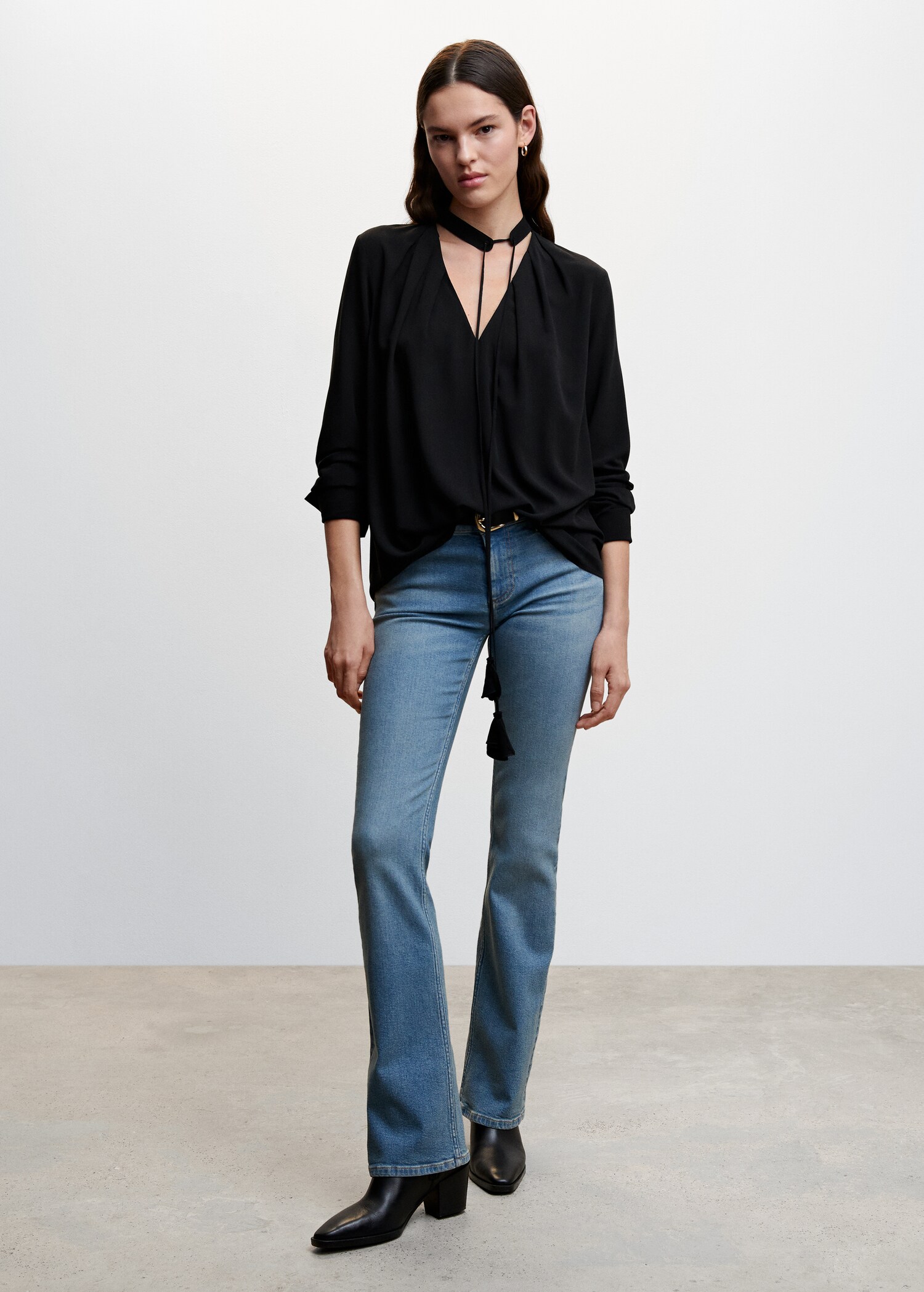 Blouse met strik - Overzichtstekening