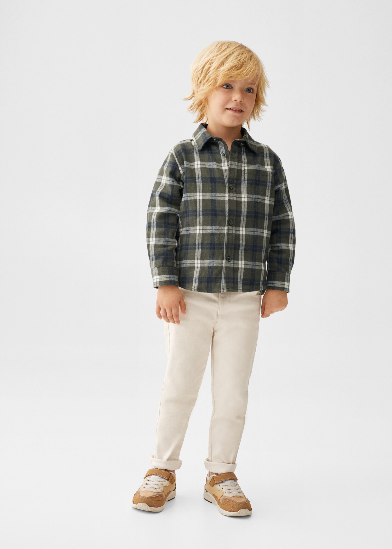 Check cotton shirt - General plane