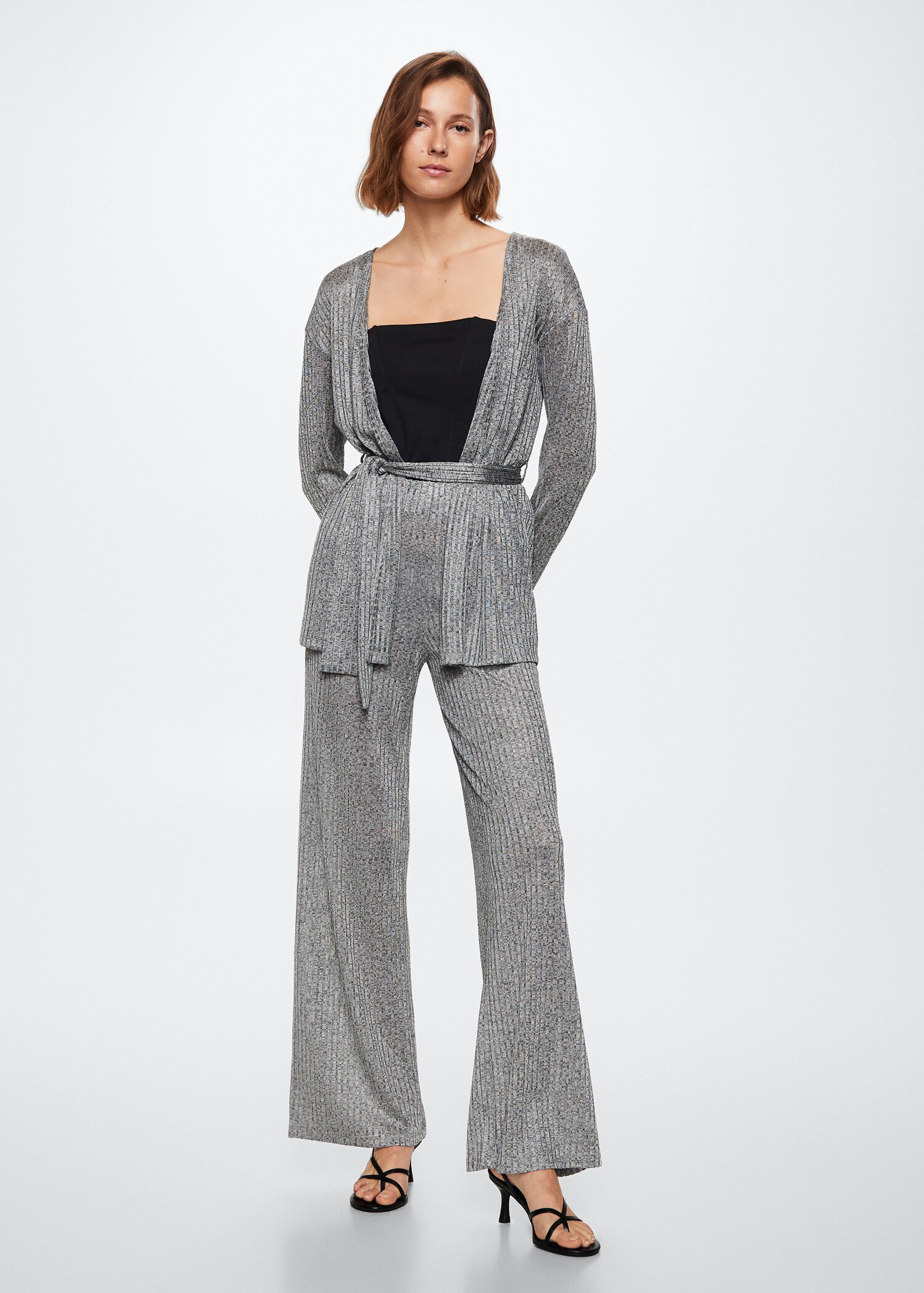 Wool-blend palazzo trousers - General plane