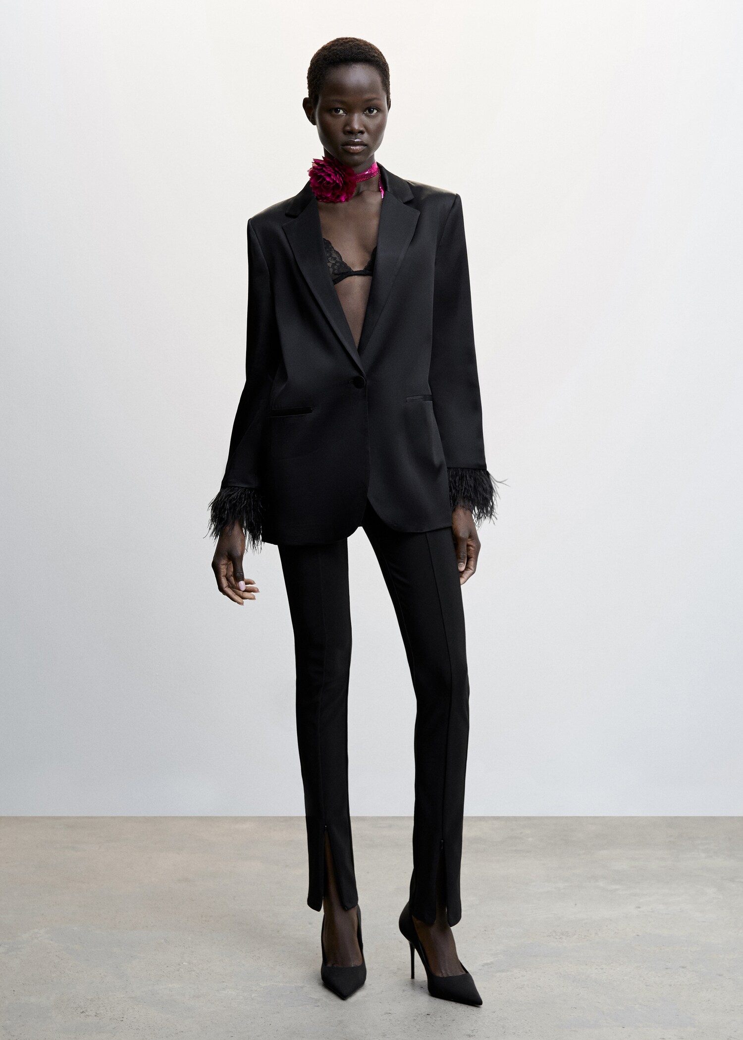 Blazer with feather detail - General plane