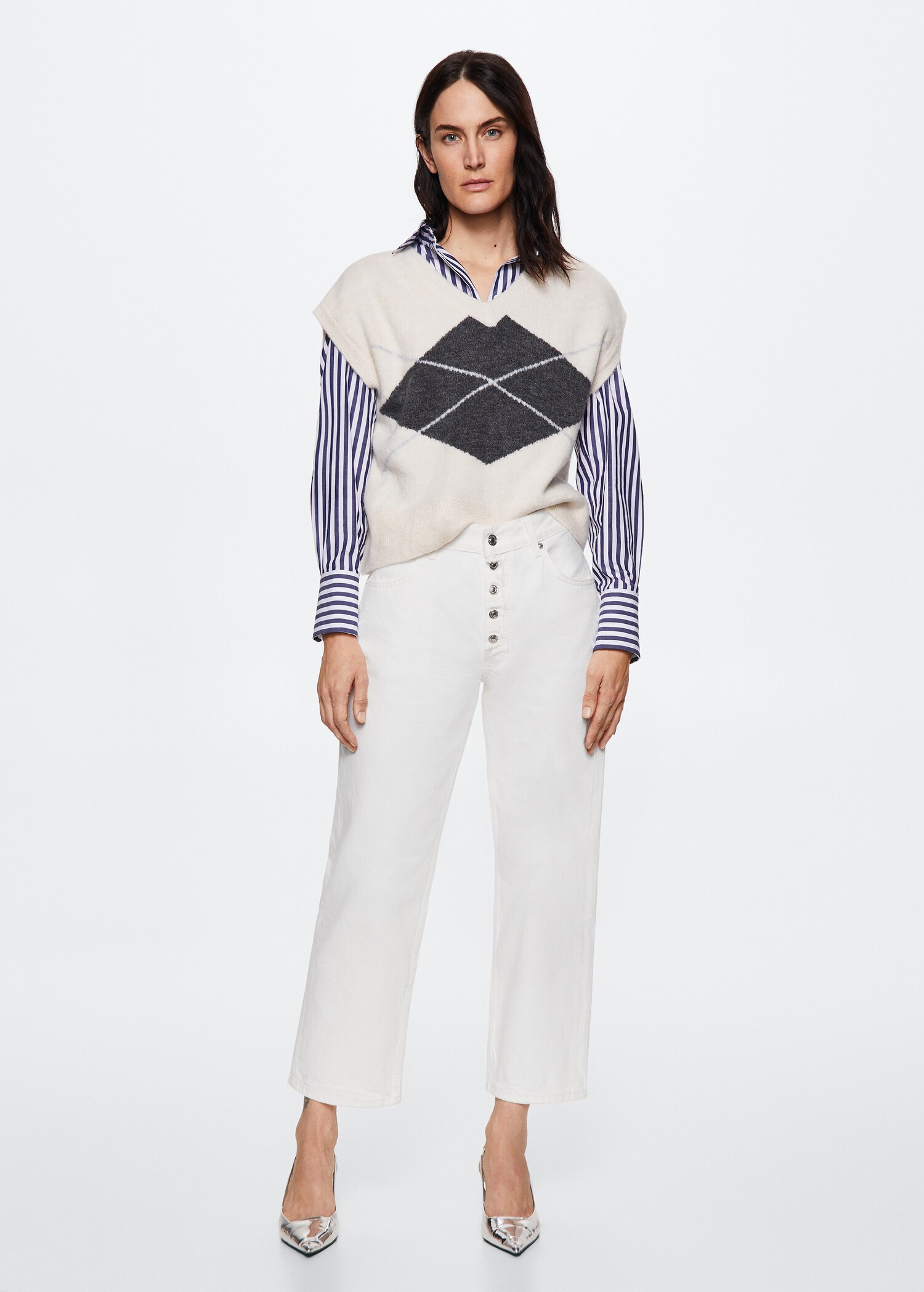 Straight-fit cropped jeans - General plane