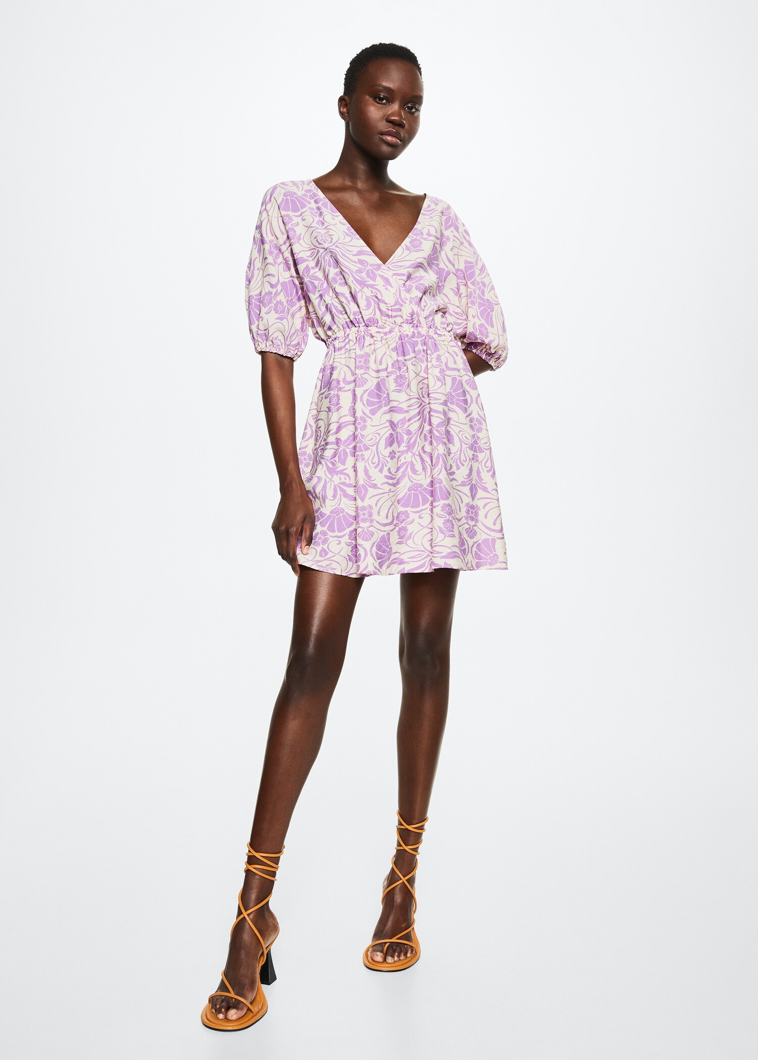 Vestido fluido estampado - Plano general
