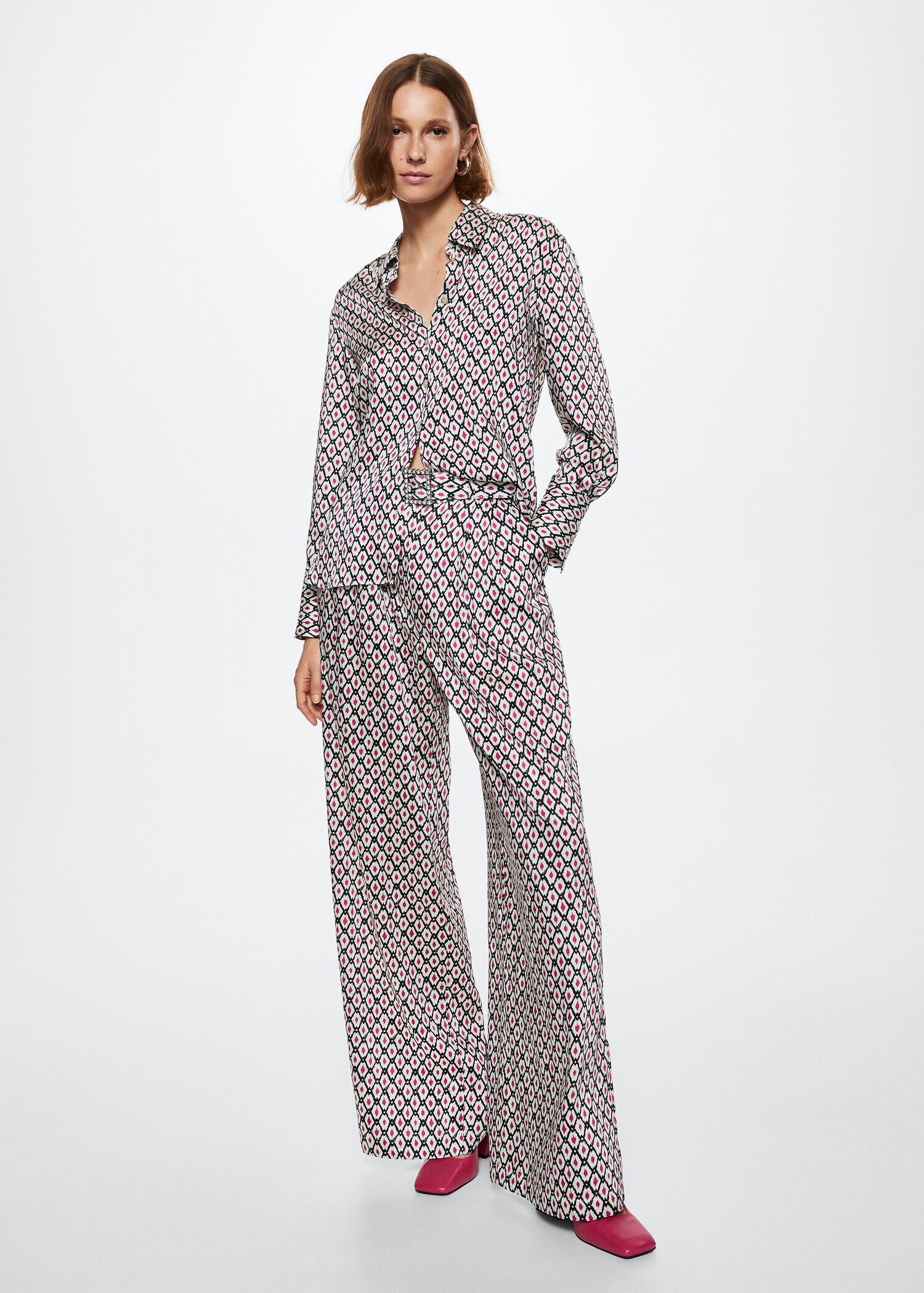 Printed palazzo trousers - General plane