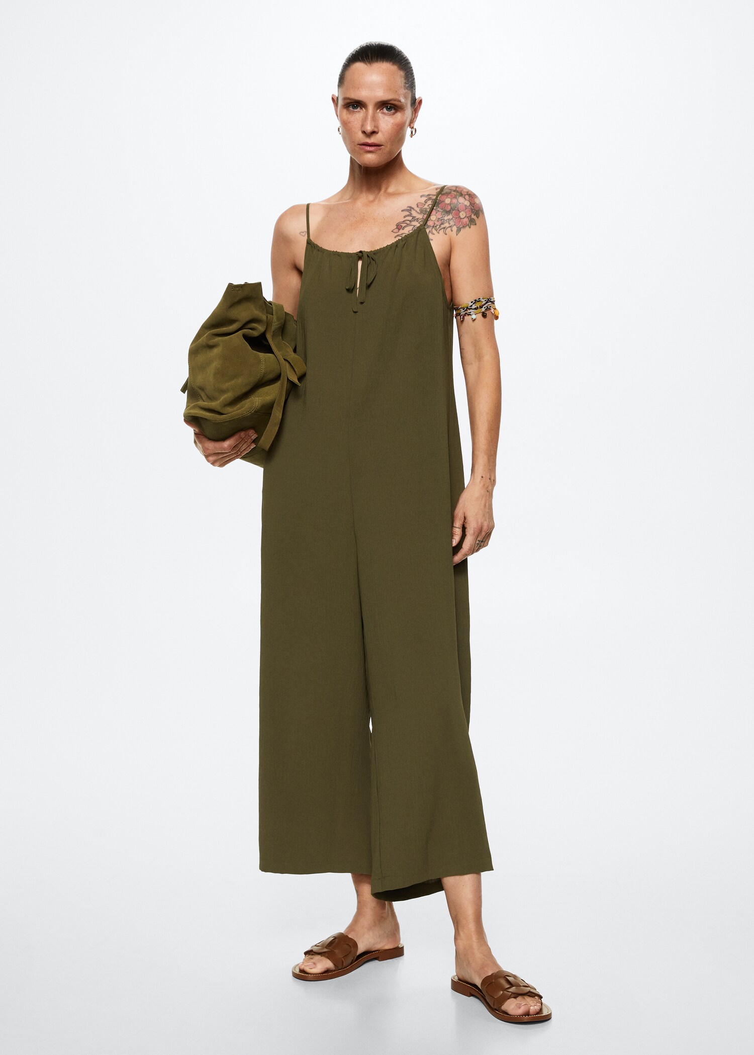 Overall mit Schleife am Kragen - Damen | MANGO OUTLET Deutschland 